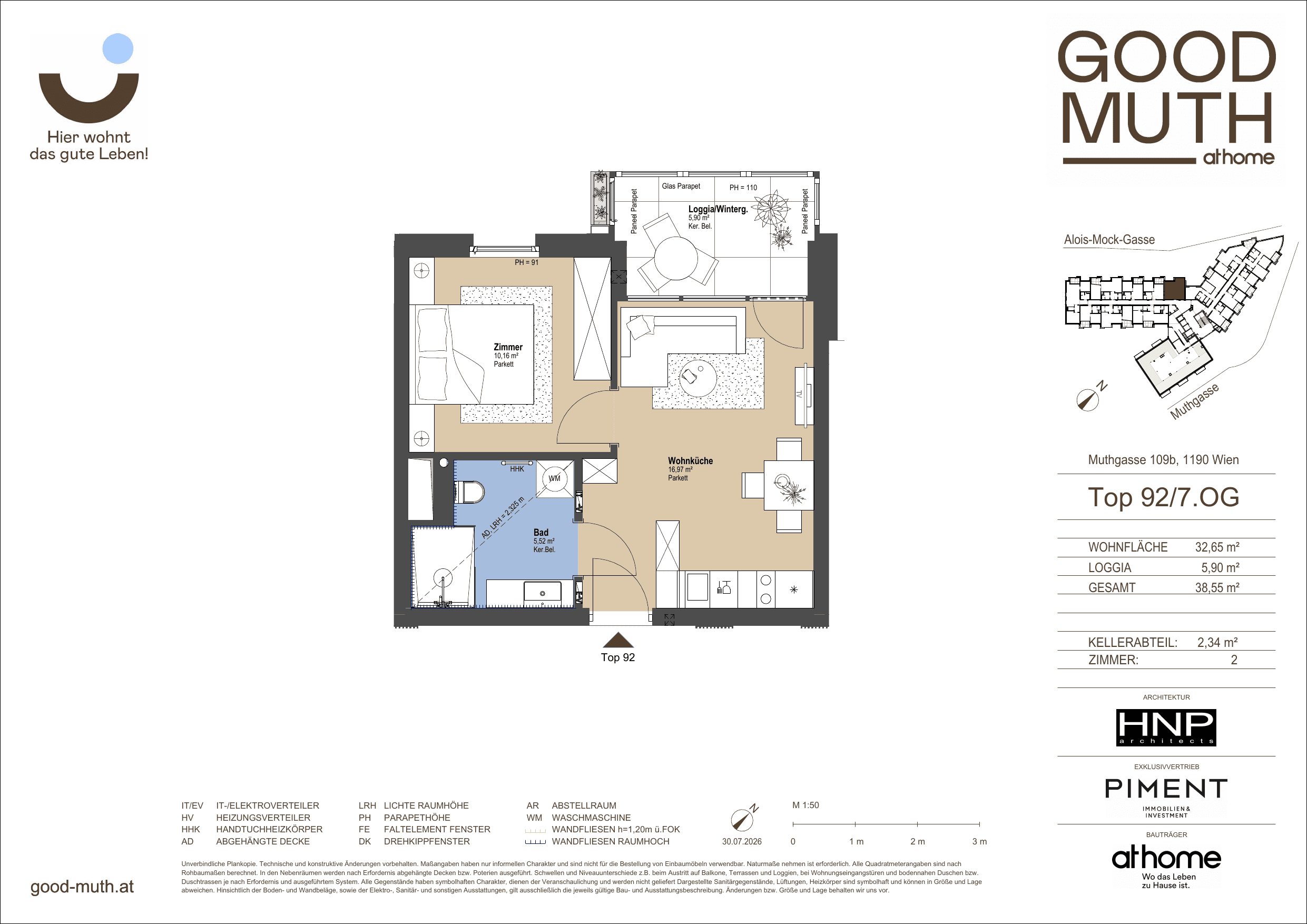 Floorplan Top 15586924 — GOOD MUTH — 2 Rooms — 32.7 m² — 7. OG