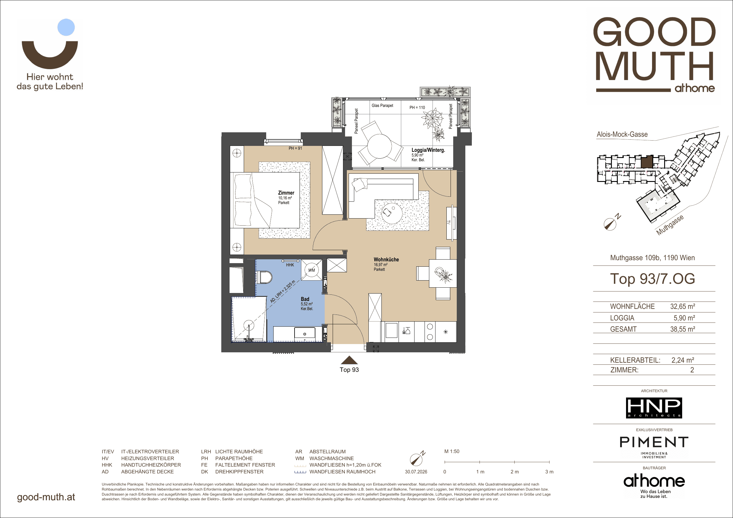 Floorplan Top 15586936 — GOOD MUTH — 2 Rooms — 32.7 m² — 7. OG