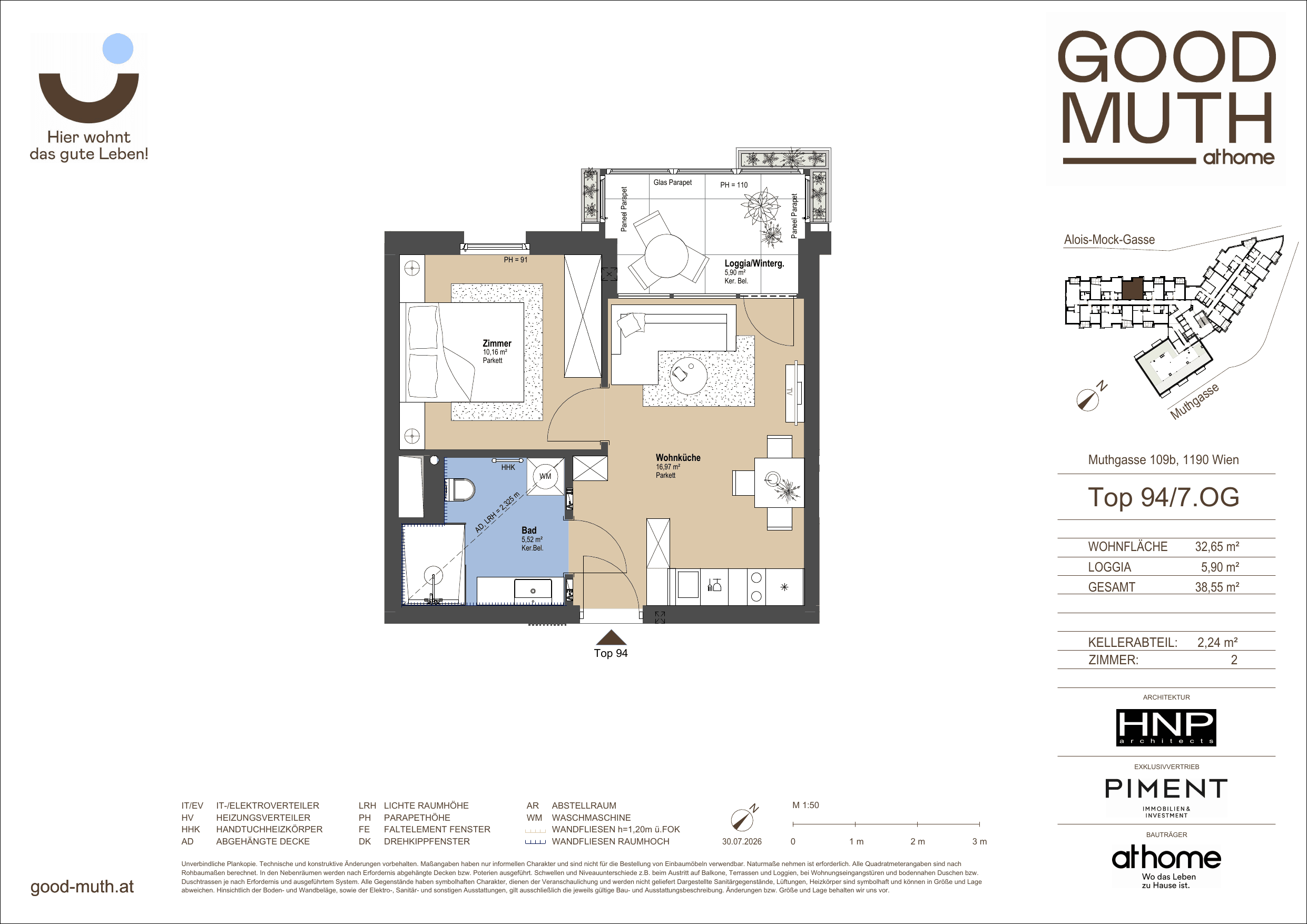 Floorplan Top 15586942 — GOOD MUTH — 2 Rooms — 32.7 m² — 7. OG