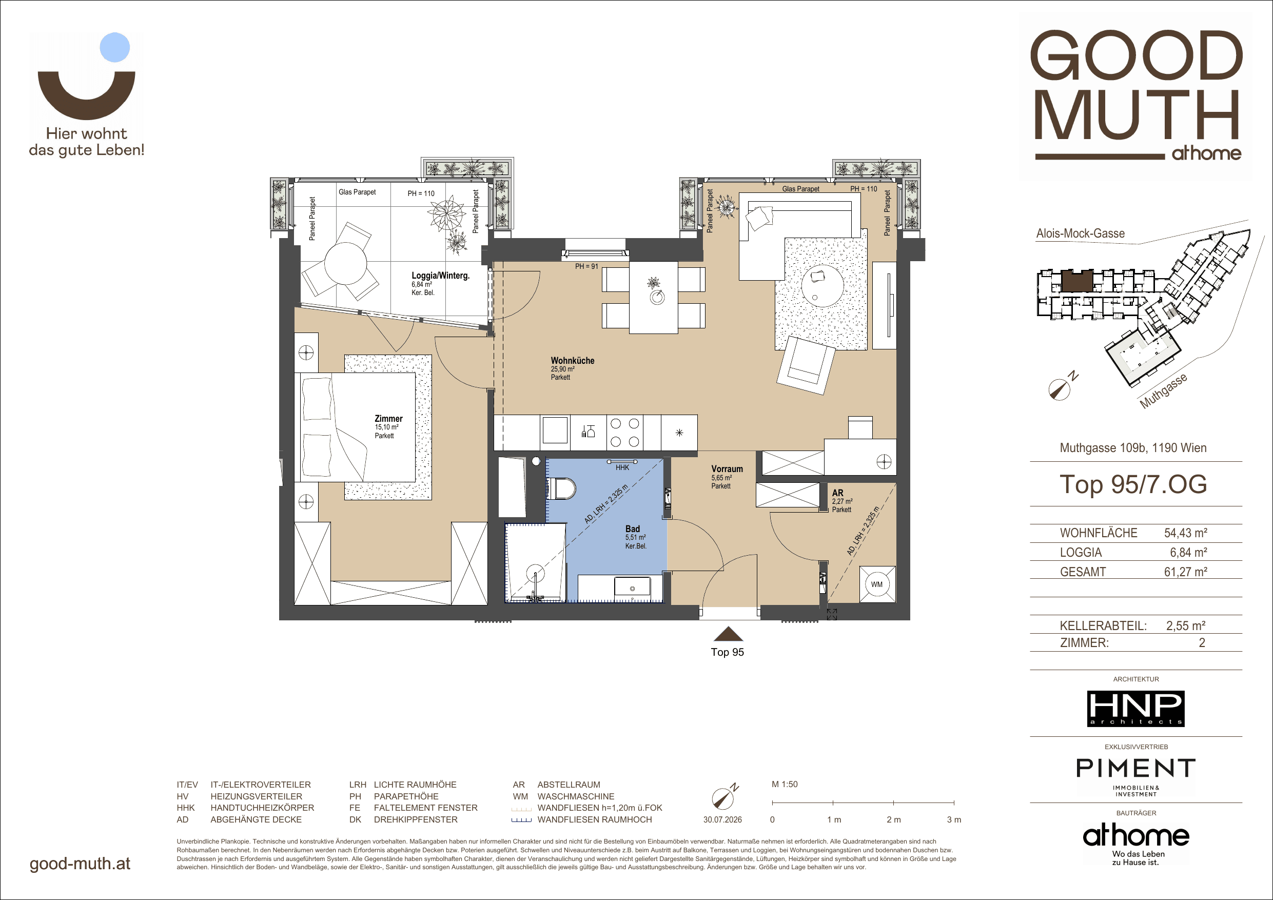 Floorplan Top 15586945 — GOOD MUTH — 2 Rooms — 54.4 m² — 7. OG