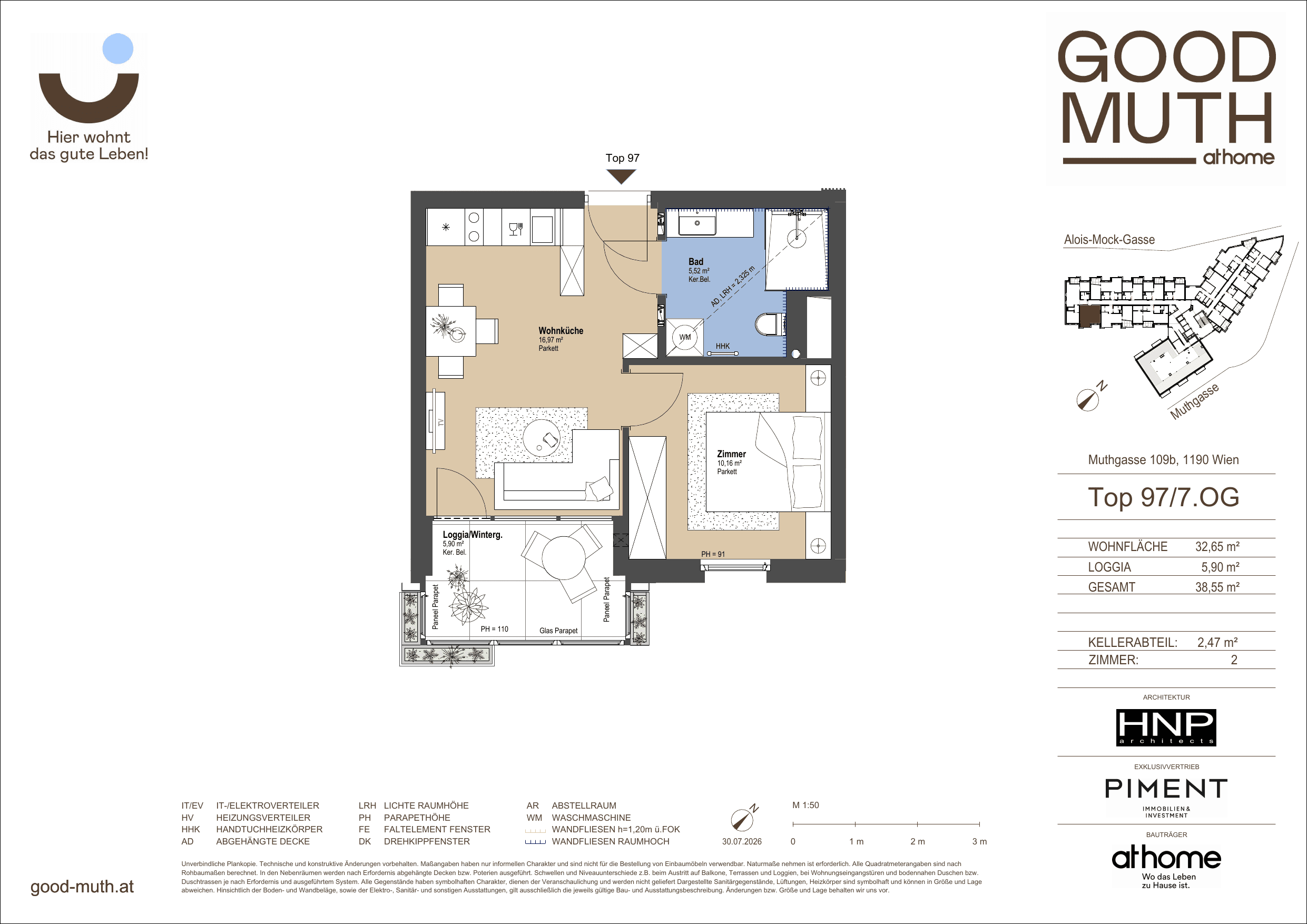 Floorplan Top 15586951 — GOOD MUTH — 2 Rooms — 32.7 m² — 7. OG