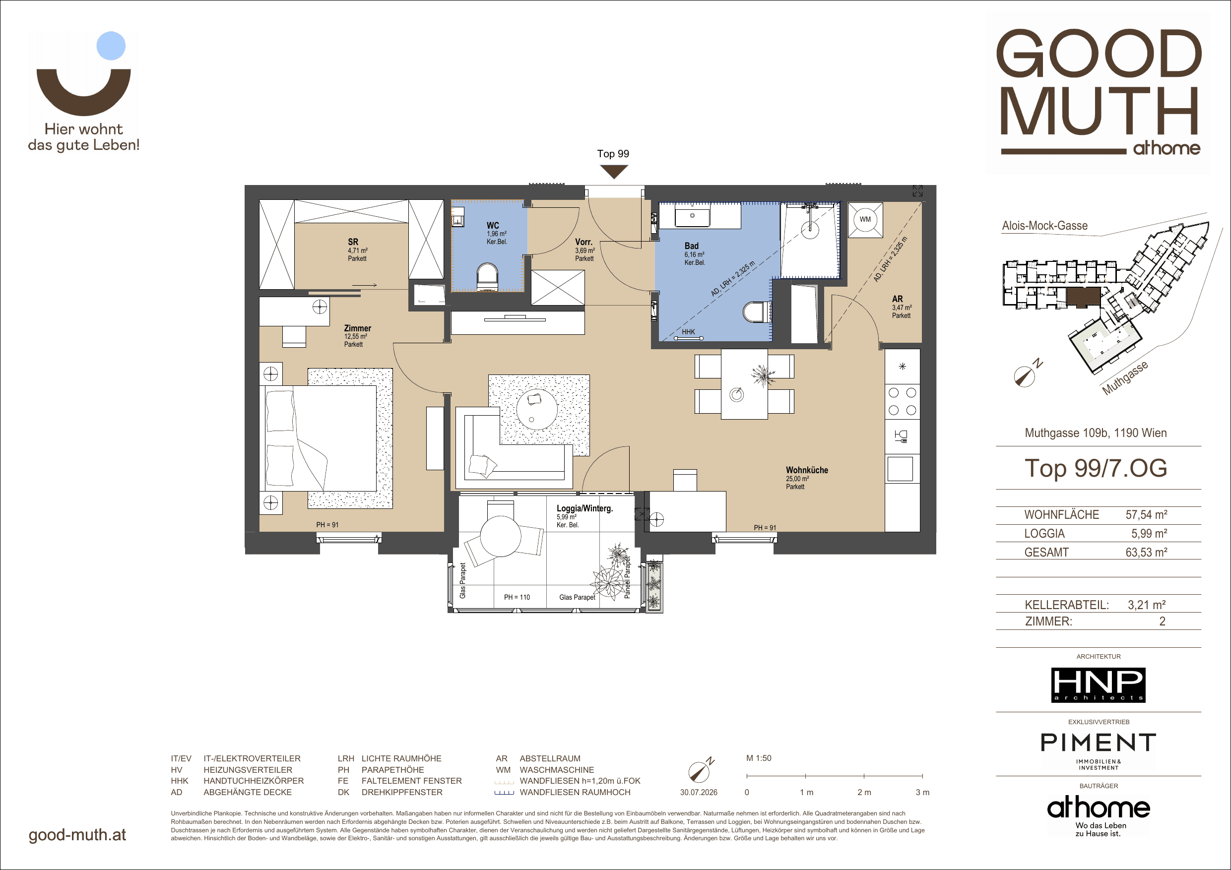 Floorplan Top 15586960 — GOOD MUTH — 2 Rooms — 57.5 m² — 7. OG