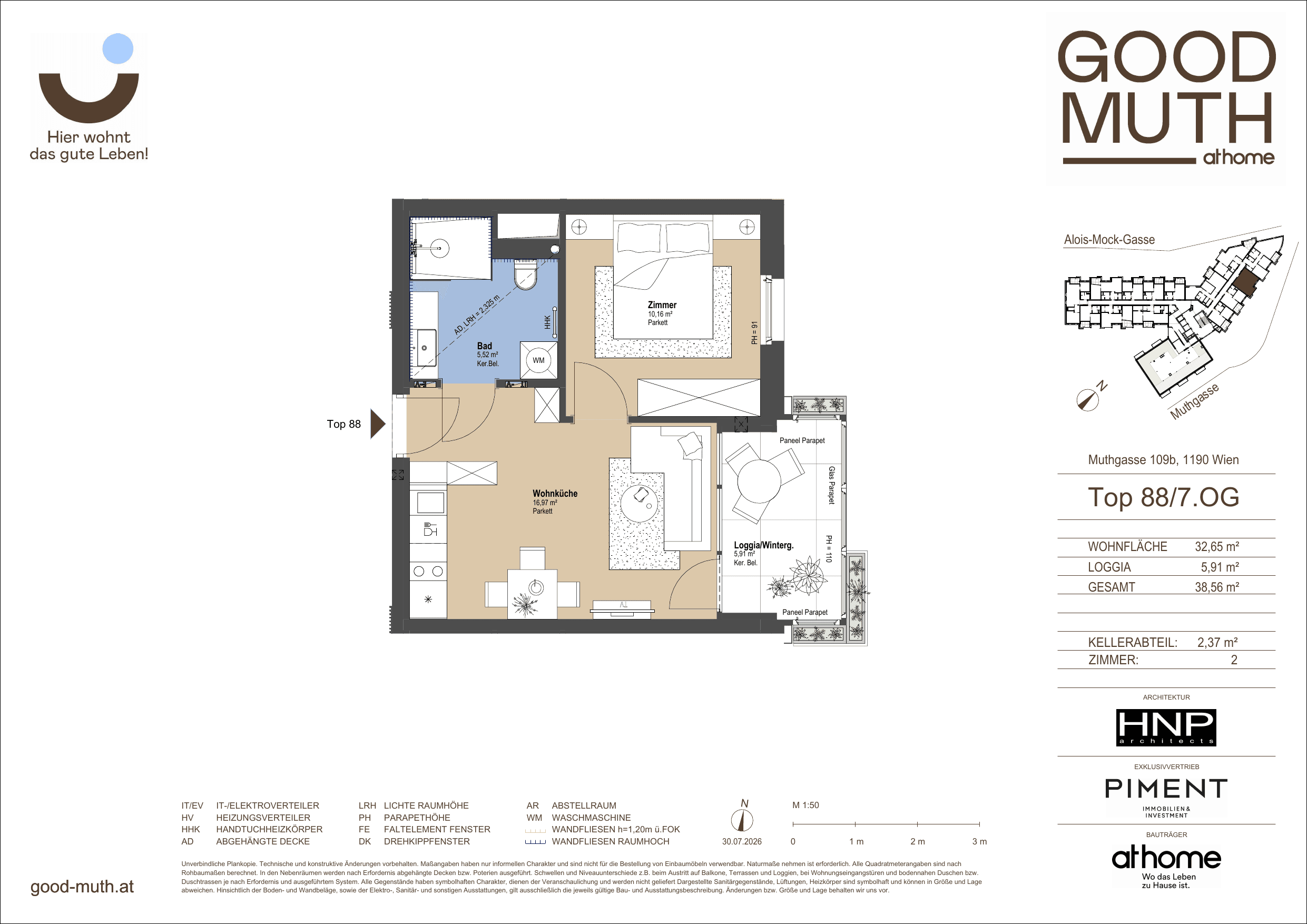 Floorplan Top 15586984 — GOOD MUTH — 2 Rooms — 32.7 m² — 7. OG