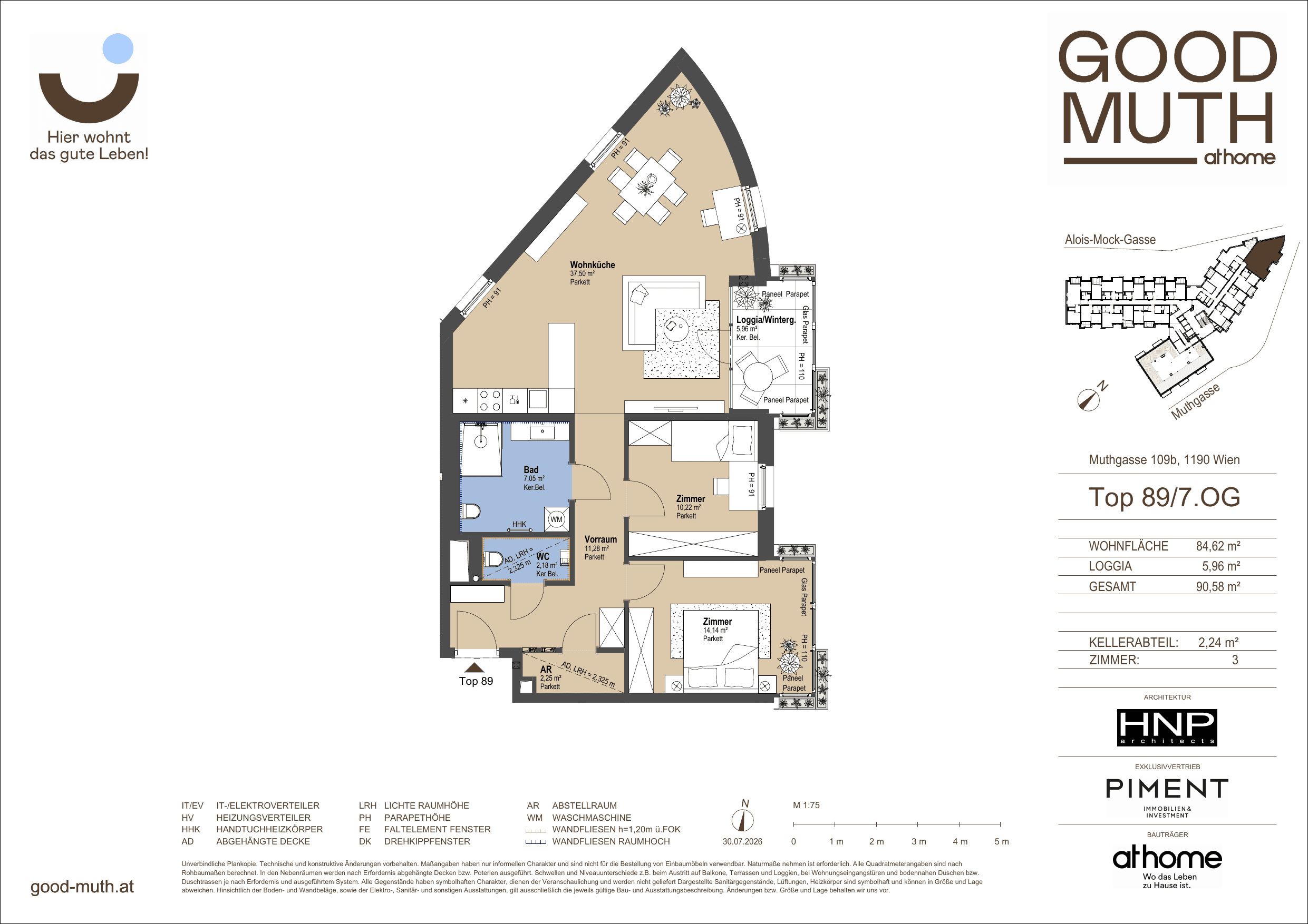 Grundriss Top 15586990 — GOOD MUTH — 3 Zimmer — 84,6 m² — 7. OG