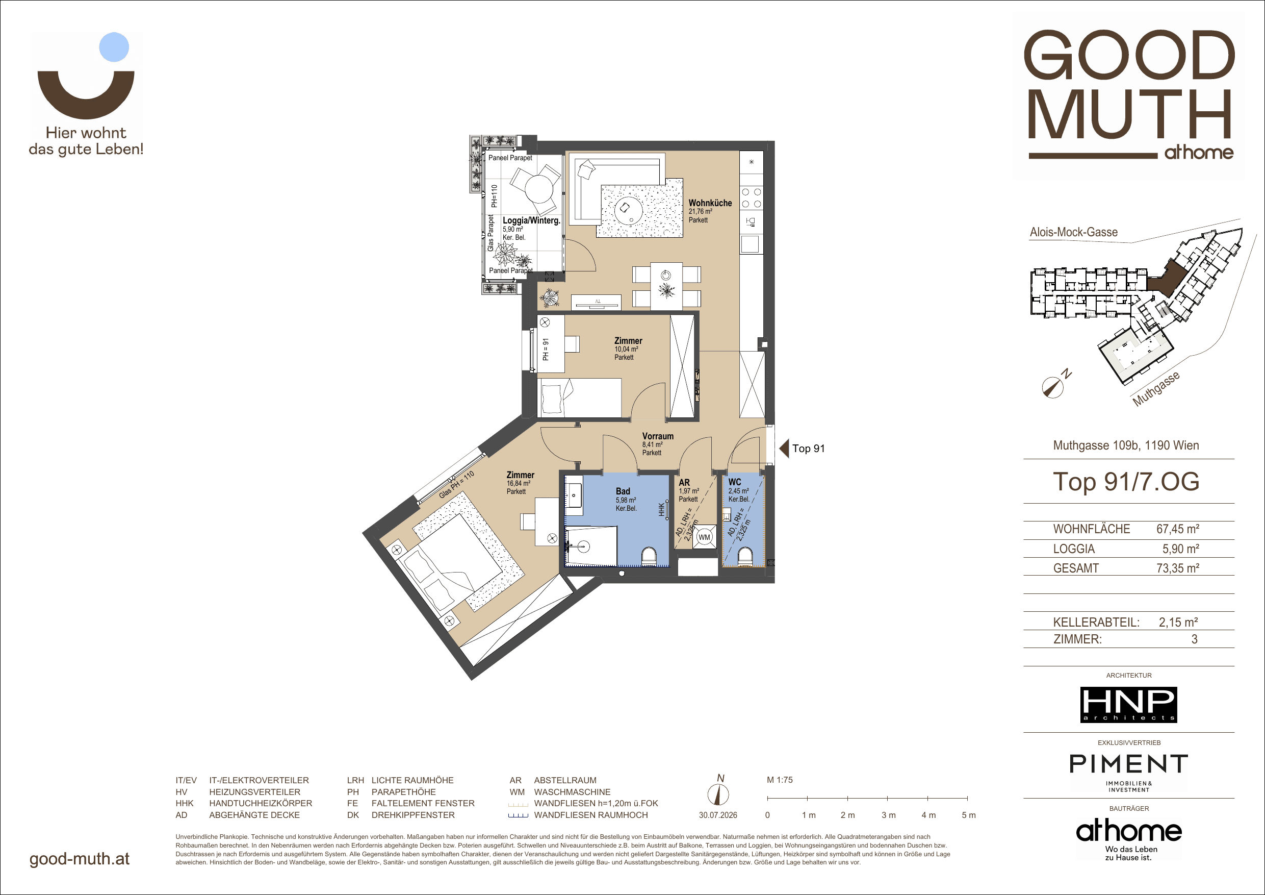 Floorplan Top 15586999 — GOOD MUTH — 3 Rooms — 67.5 m² — 7. OG