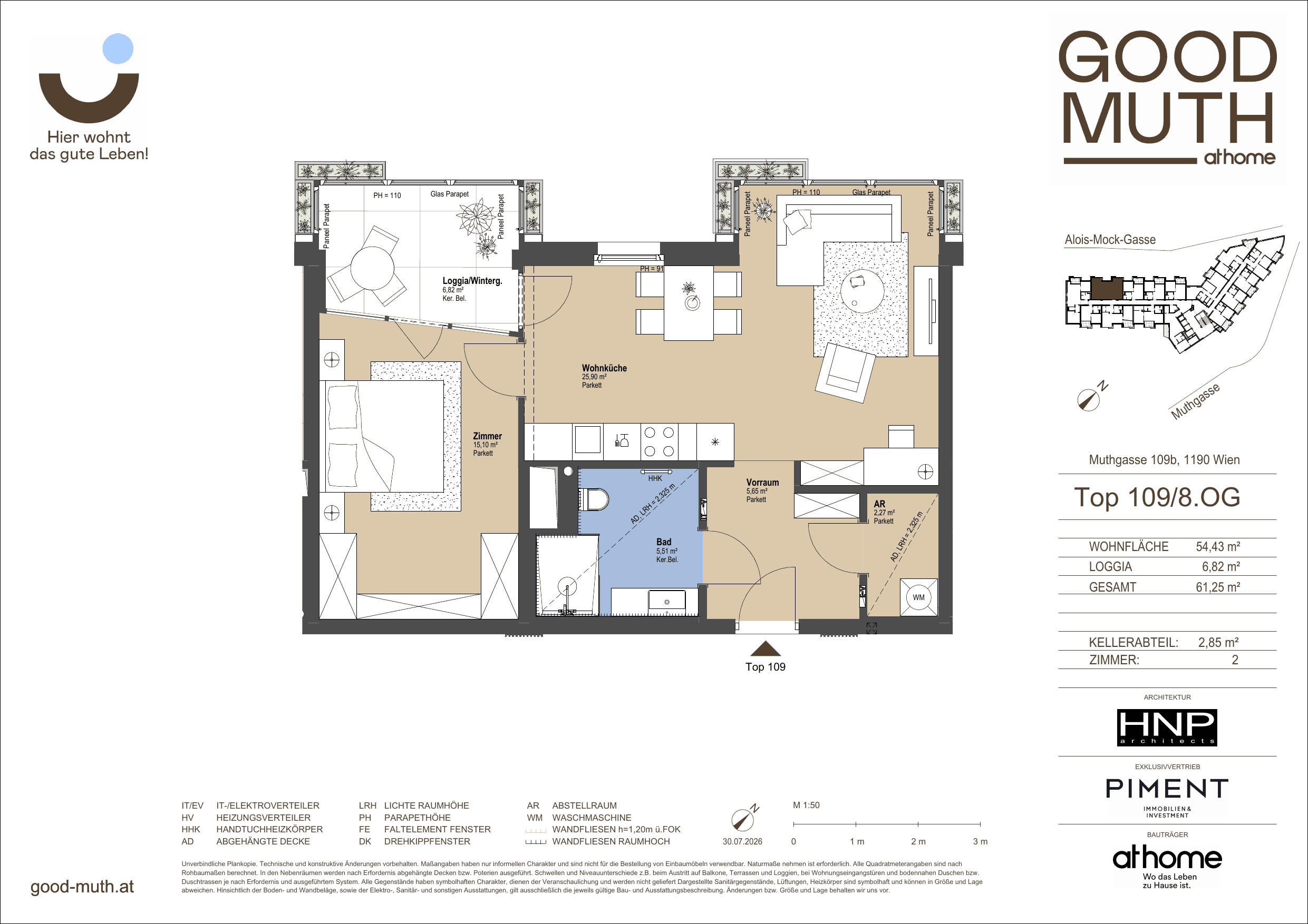 Floorplan Top 15587026 — GOOD MUTH — 2 Rooms — 54.4 m² — 8. OG