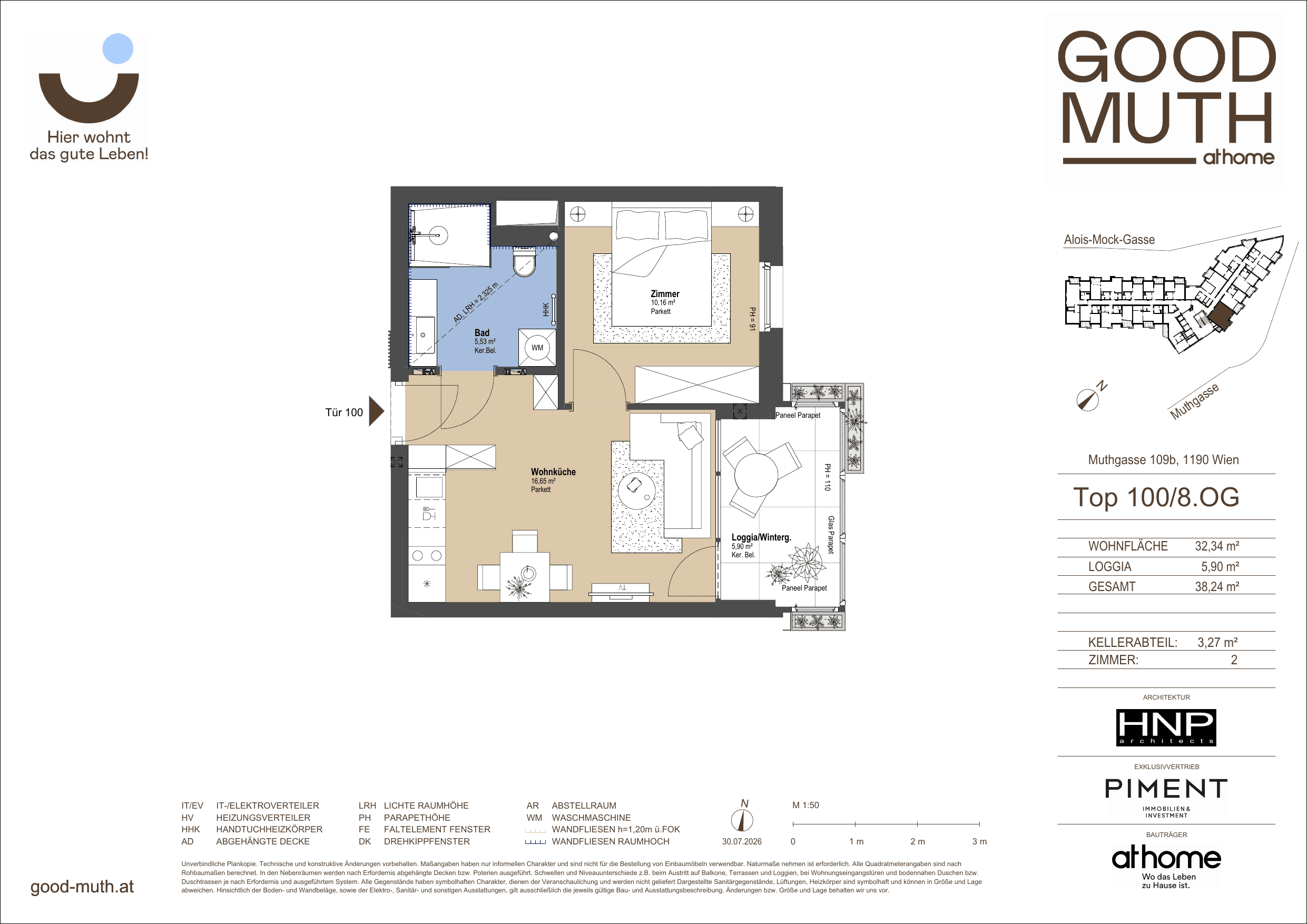 Floorplan Top 15587047 — GOOD MUTH — 2 Rooms — 32.3 m² — 8. OG