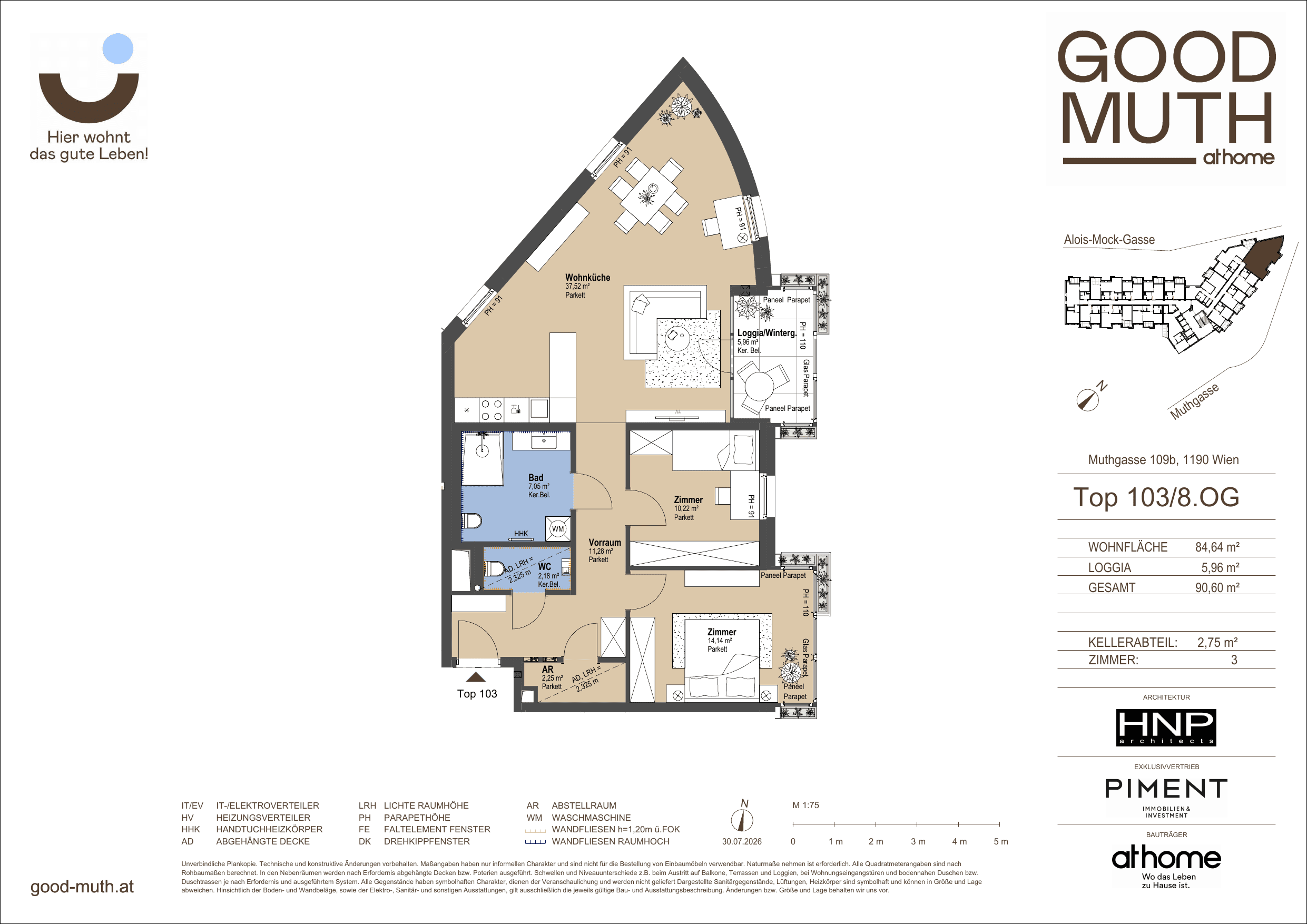 Floorplan Top 15587077 — GOOD MUTH — 3 Rooms — 84.6 m² — 8. OG