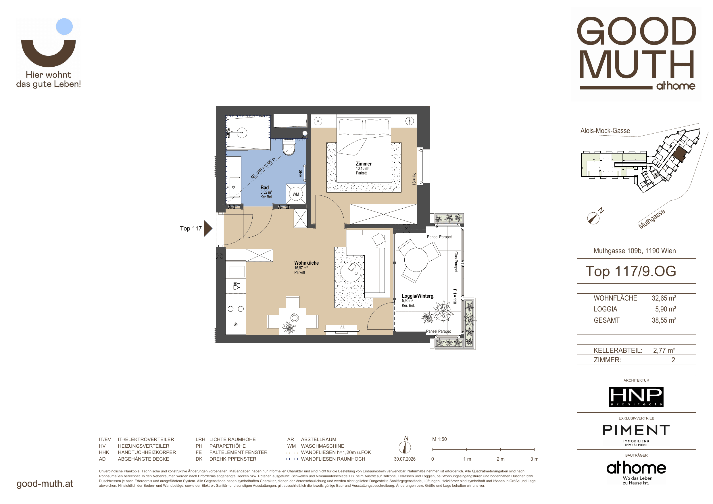 Floorplan Top 15587107 — GOOD MUTH — 2 Rooms — 32.7 m² — 9. OG