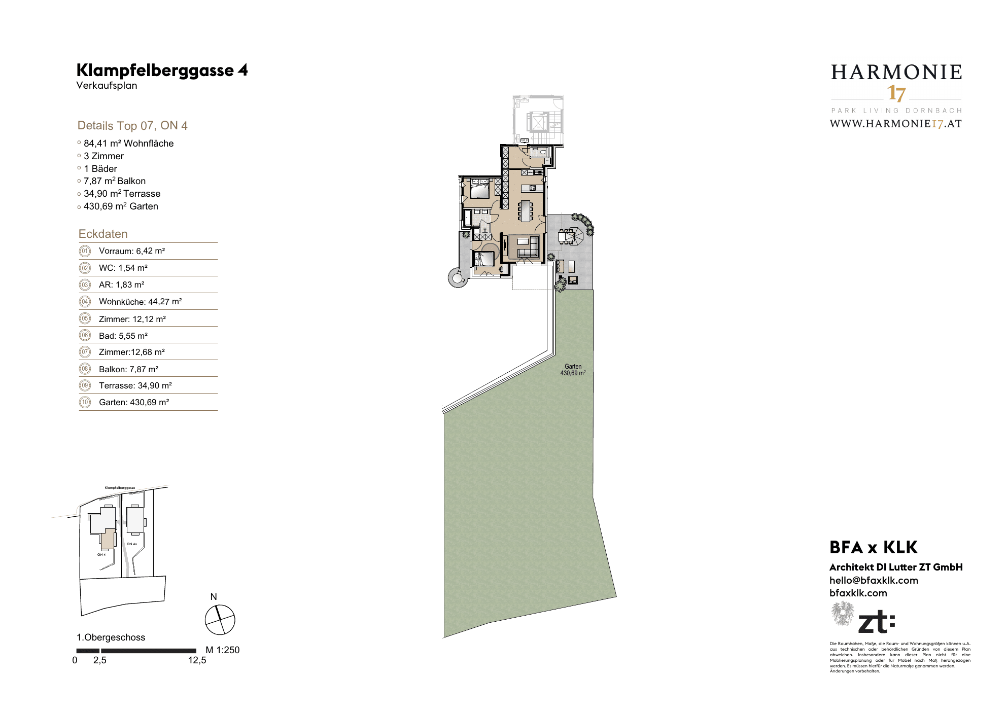 Floorplan Villa 4 Top 7 — Harmonie 17 — 3 Rooms — 84.4 m² — OG — Floorplan 2/2