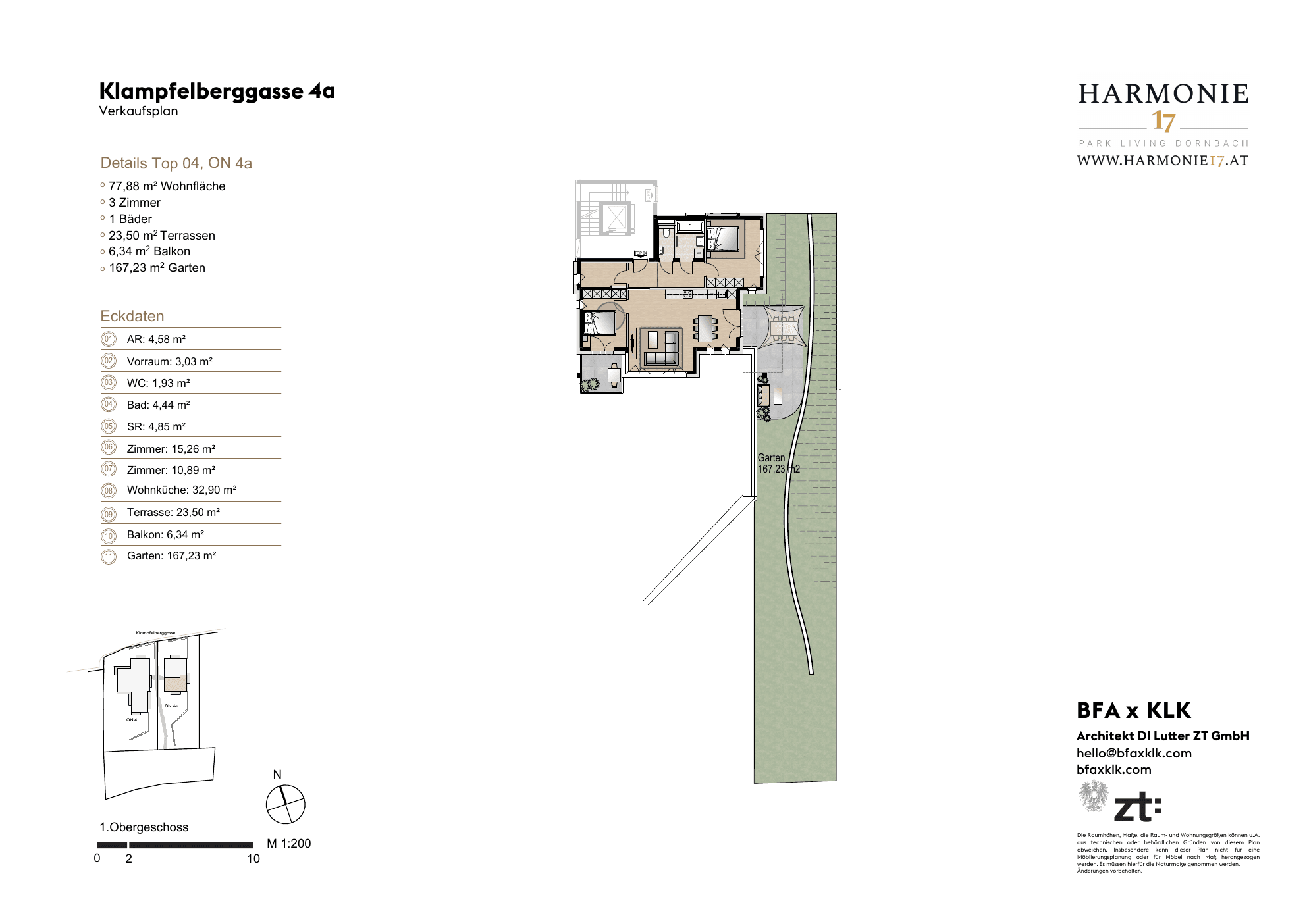 Floorplan Villa 4a Top 4 — Harmonie 17 — 3 Rooms — 77.9 m² — OG1 — Floorplan 2/2