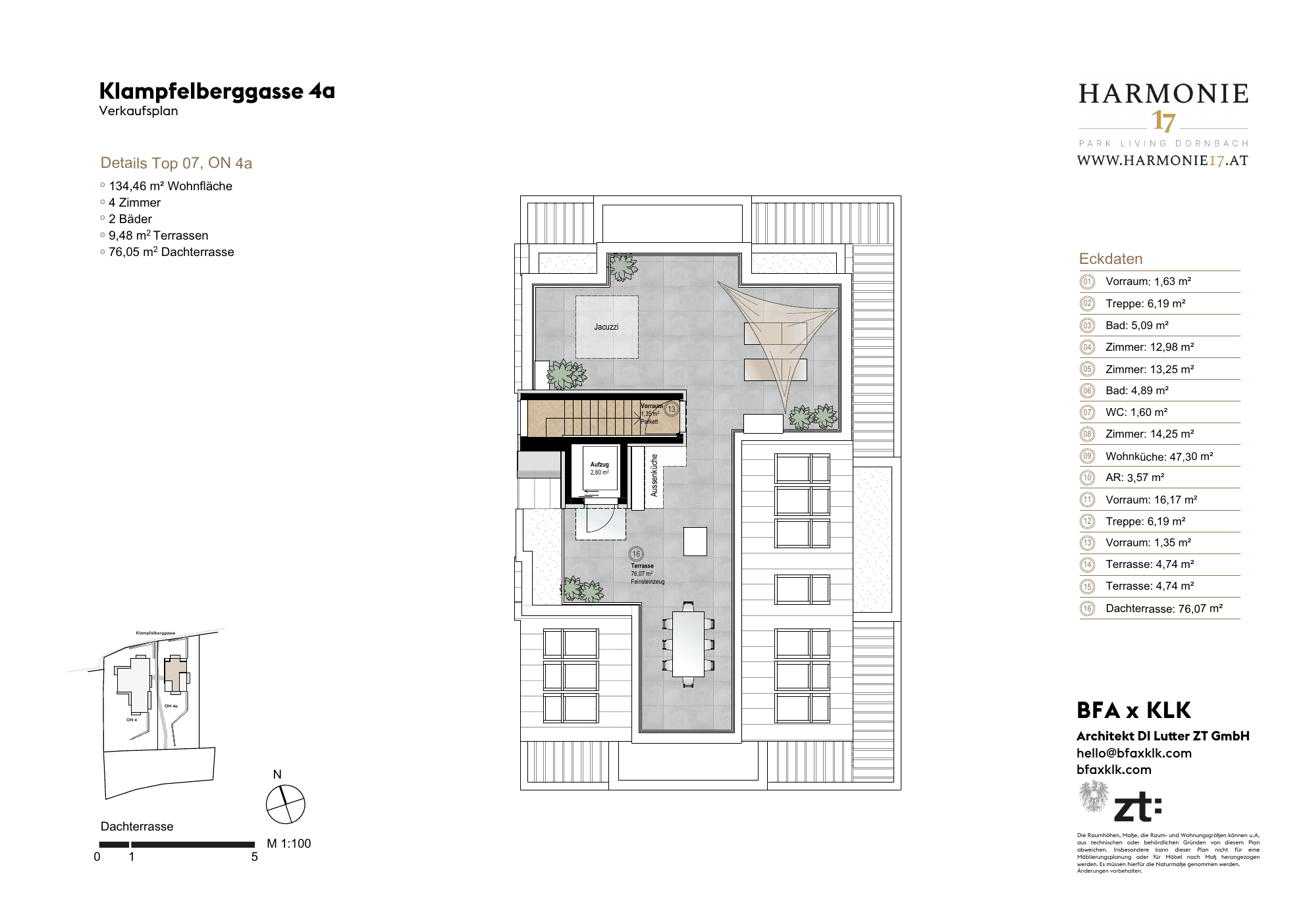 Floorplan Villa 4a Top 7 — Harmonie 17 — 4 Rooms — 134.5 m² — DG2 — Floorplan 2/2