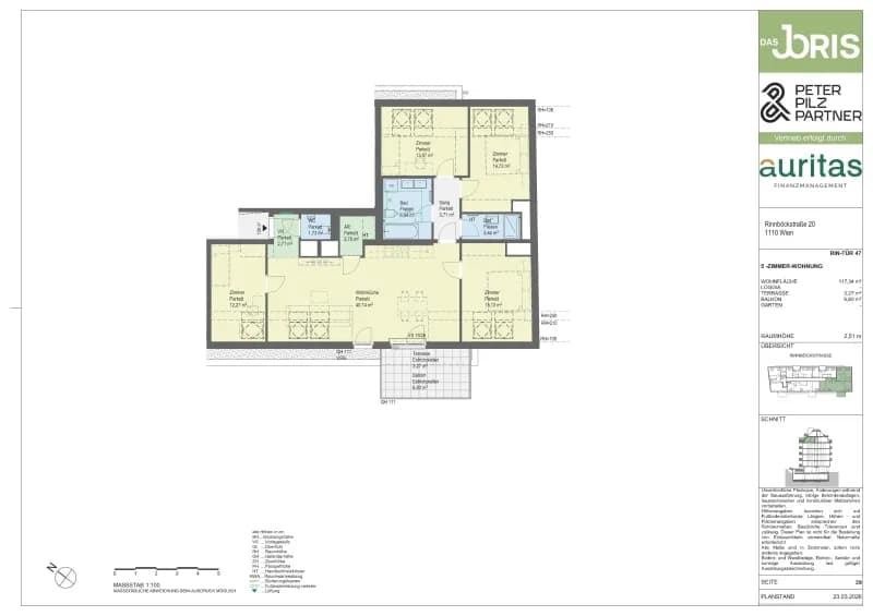 Floorplan Top 47 — JORIS — 5 Rooms — 117 m²