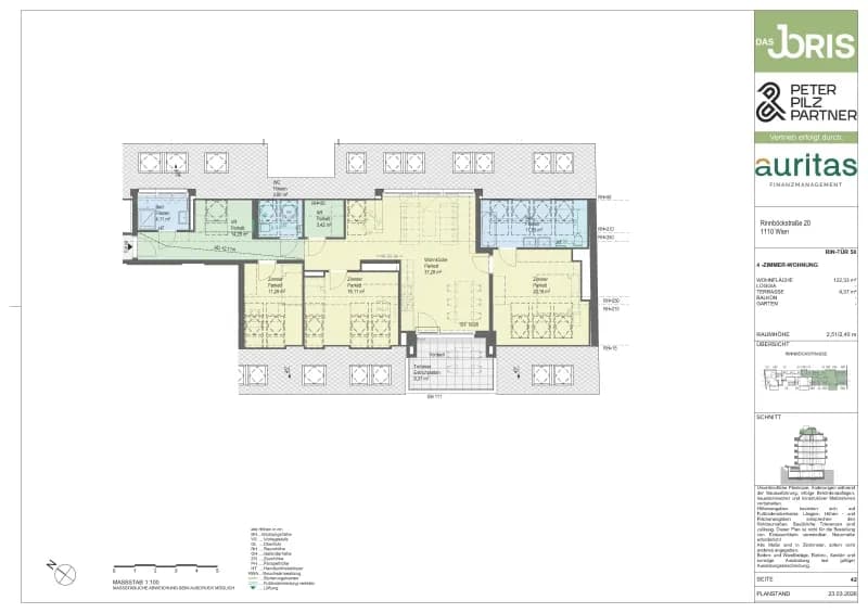 Floorplan Top 50 — JORIS — 4 Rooms — 122 m²