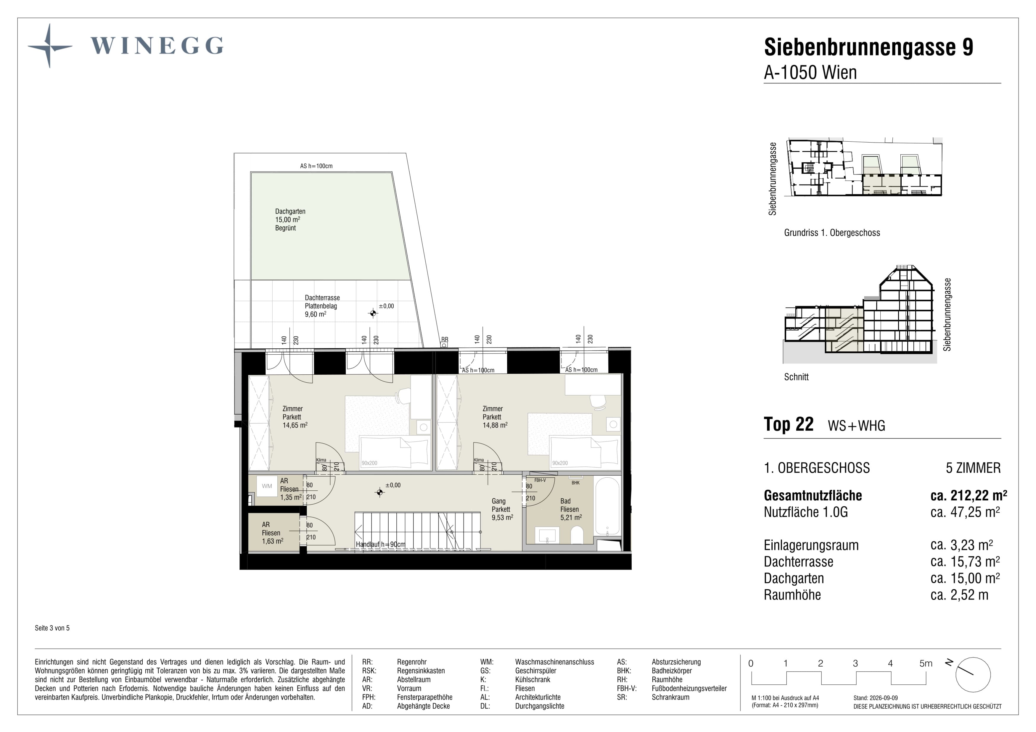 Grundriss Top 22 — Margaret — 4 Zimmer — 203 m² — EG — Grundriss 2/5