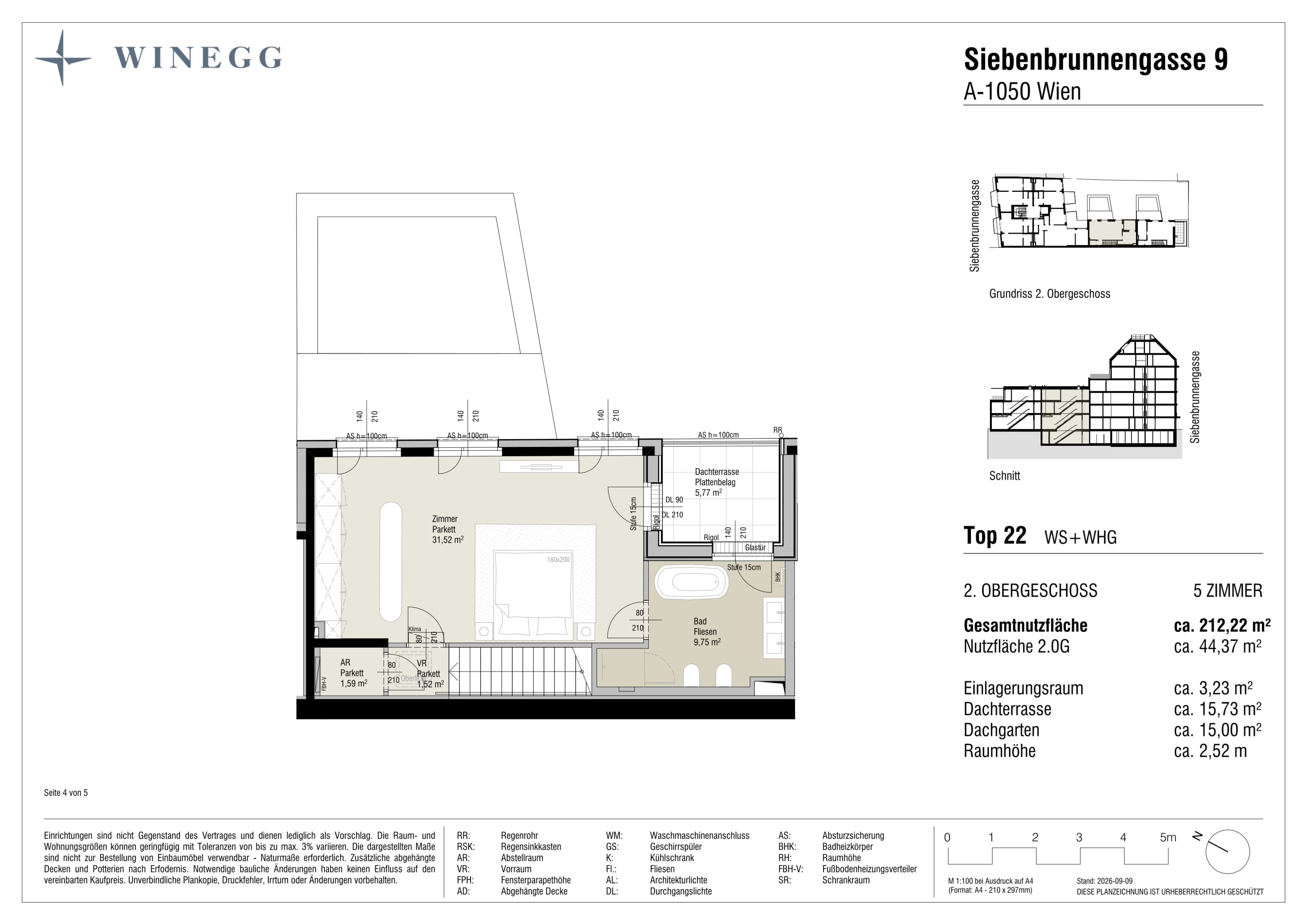 Grundriss Top 22 — Margaret — 4 Zimmer — 203 m² — EG — Grundriss 3/5