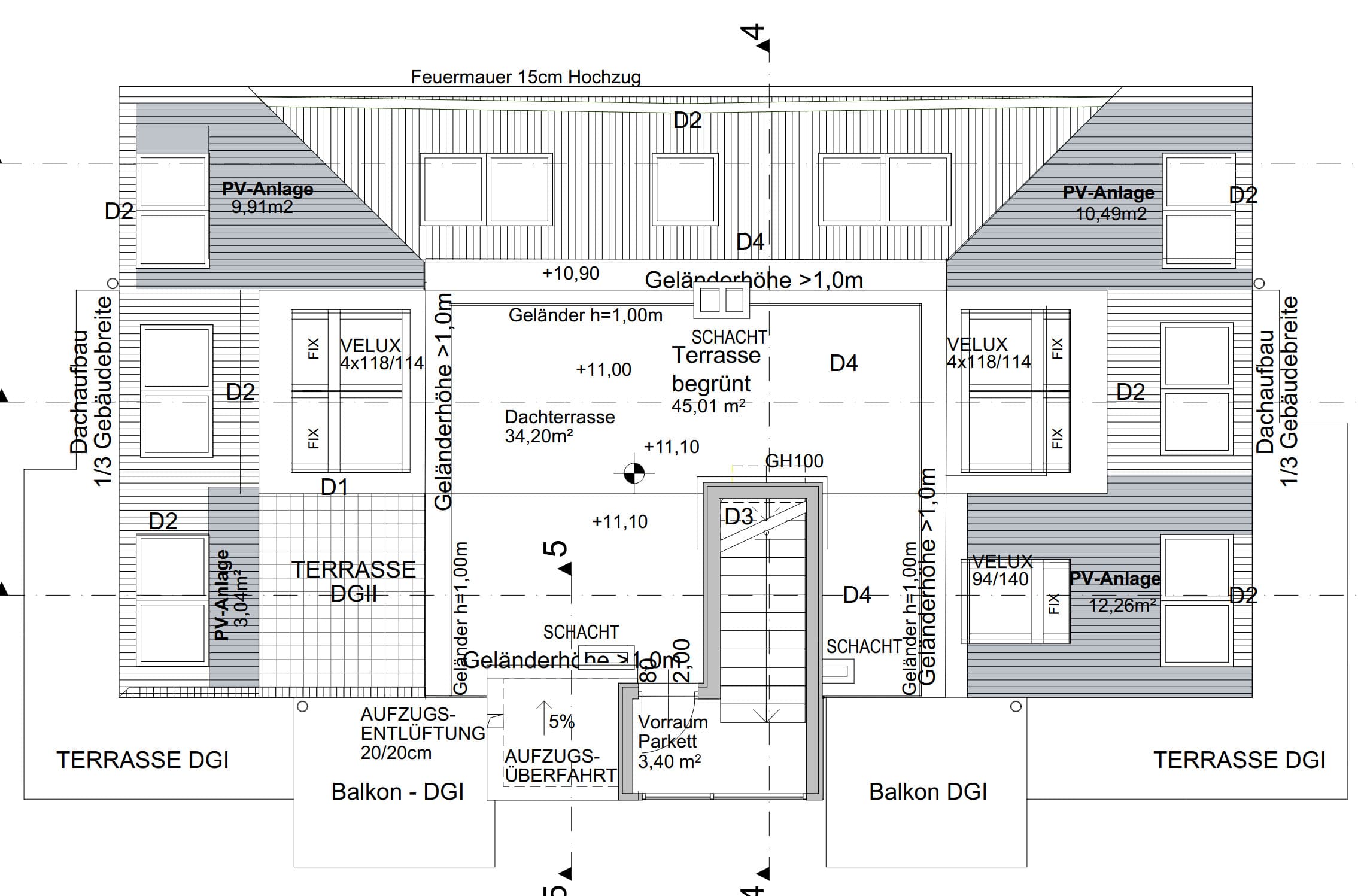 Floorplan Top 6 — Rügenau 20 — 4 Rooms — 128 m² — 1. DG — Floorplan 4/4