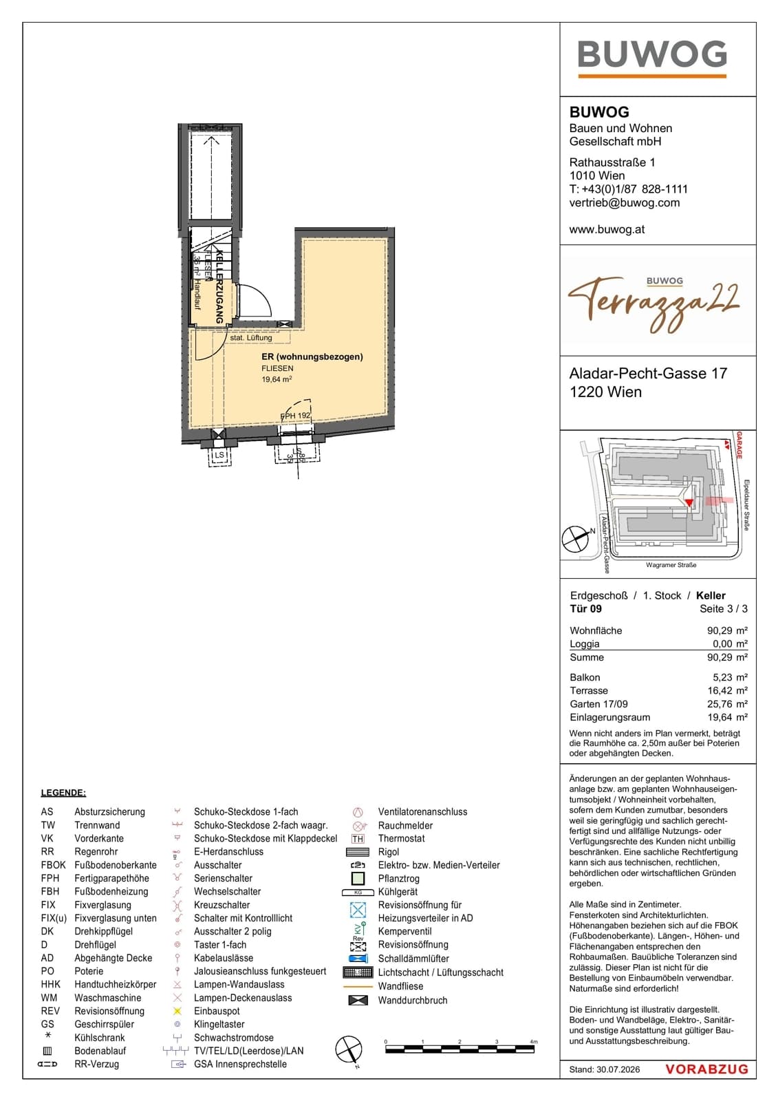 Floorplan Top 17.09 — Terrazza22 — 3 Rooms — 90.3 m² — EG — Nordost — Floorplan 3/3