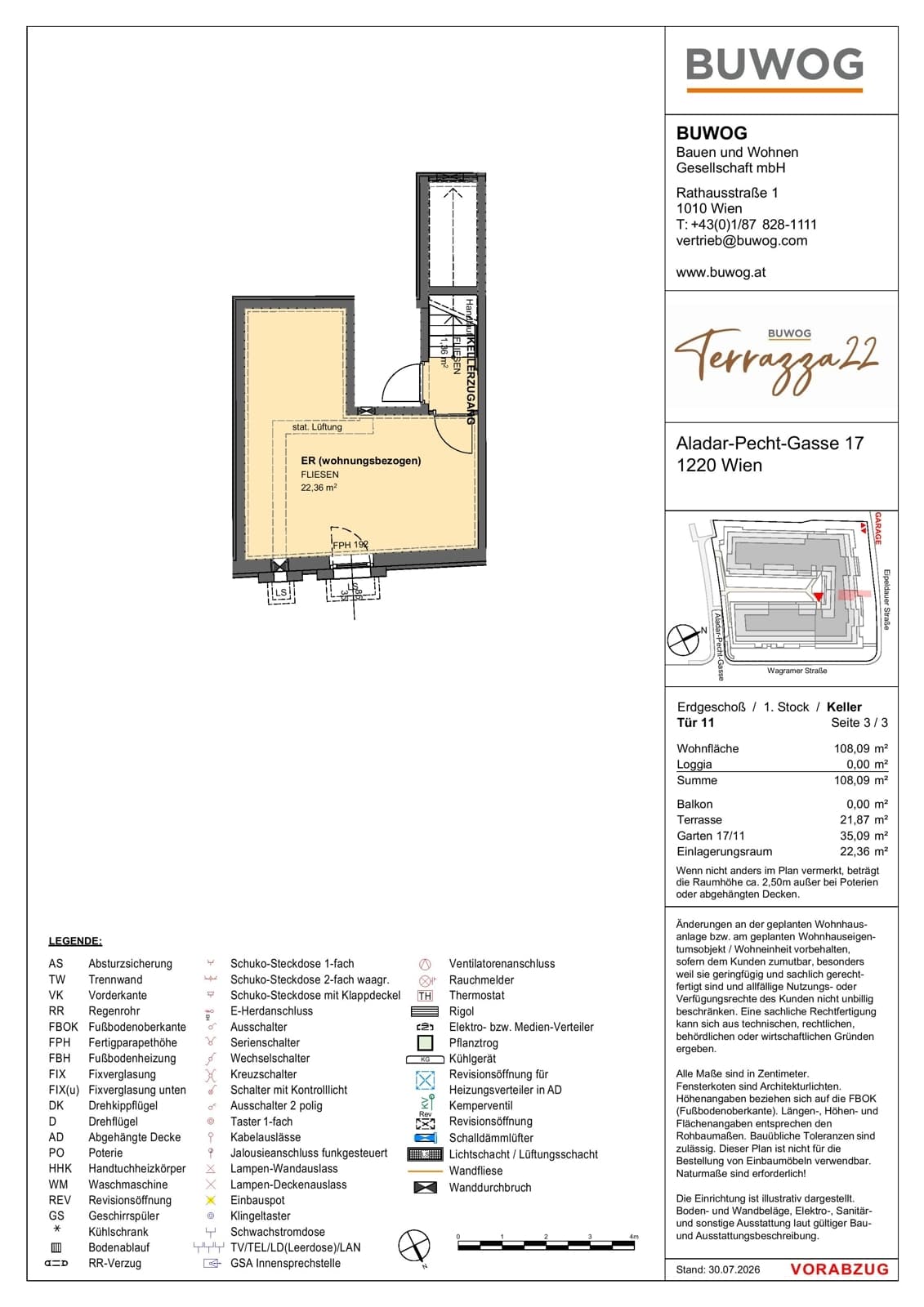 Floorplan Top 17.11 — Terrazza22 — 4 Rooms — 108.1 m² — EG — Nordost — Floorplan 3/3