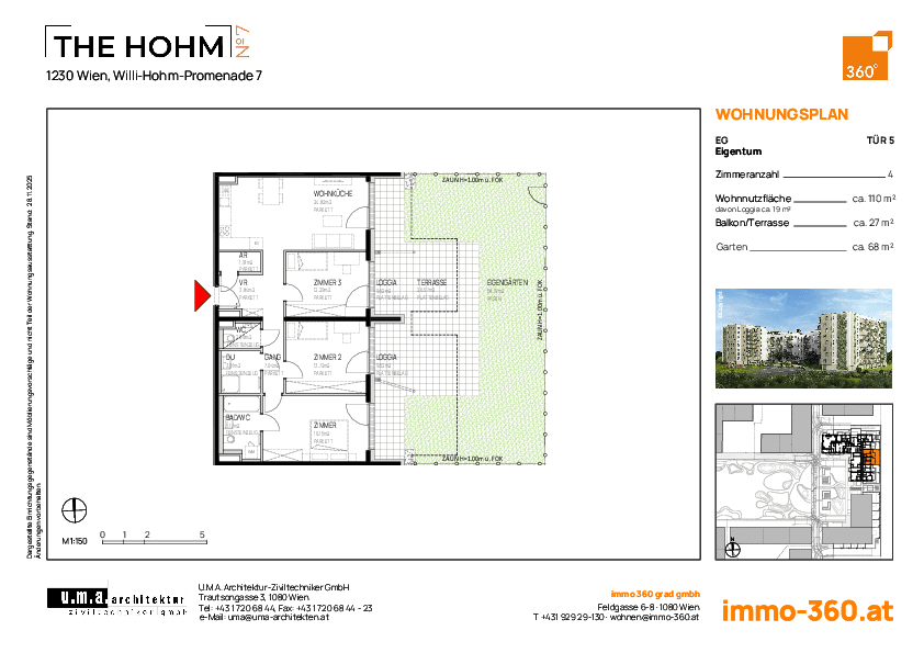 Grundriss Top 5 — THE HOHM 7 — 4 Zimmer — 110,2 m² — EG