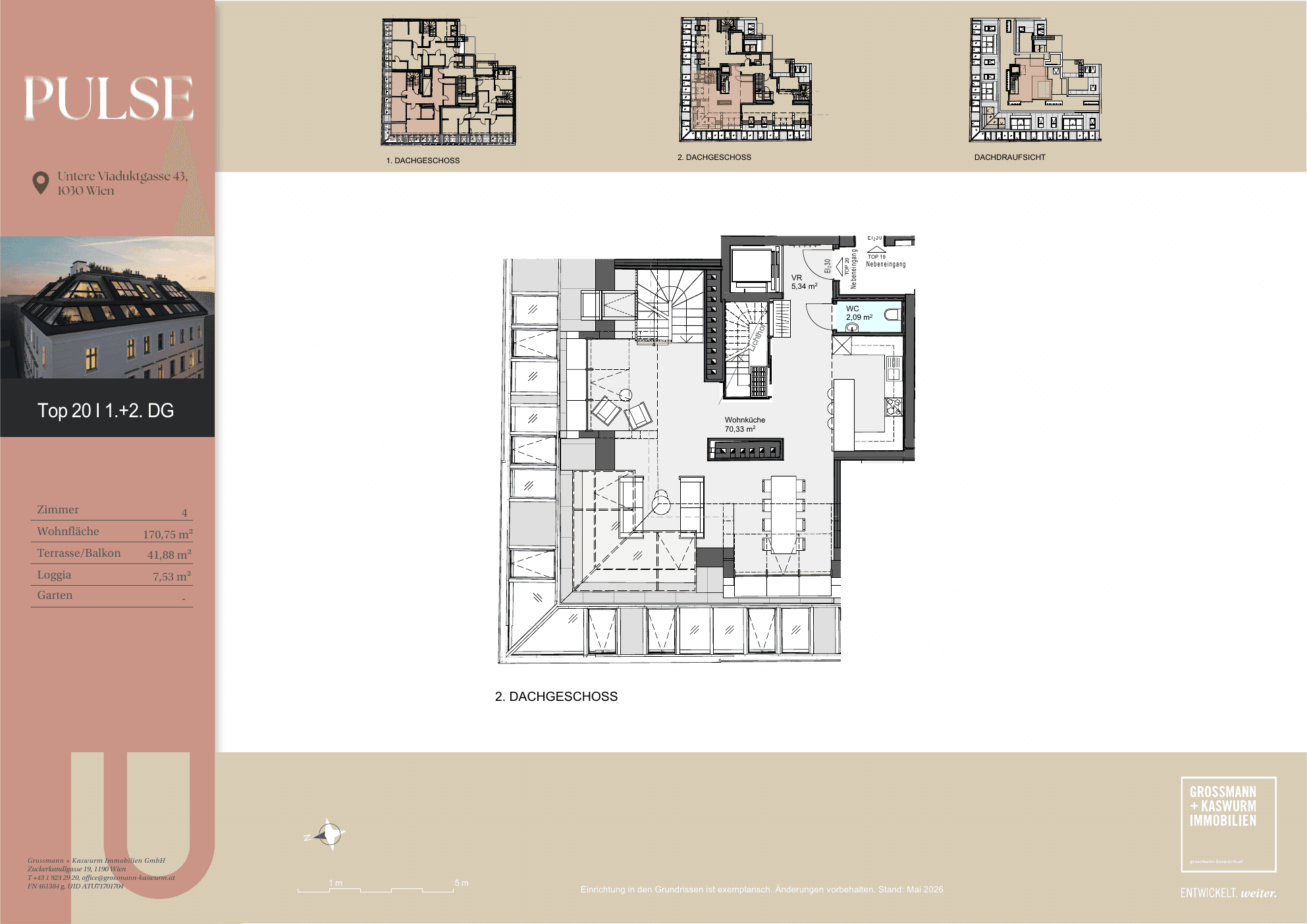 Grundriss Top 20 — Pulse — 4 Zimmer — 178,3 m² — 1st attic floor / 2nd attic floor