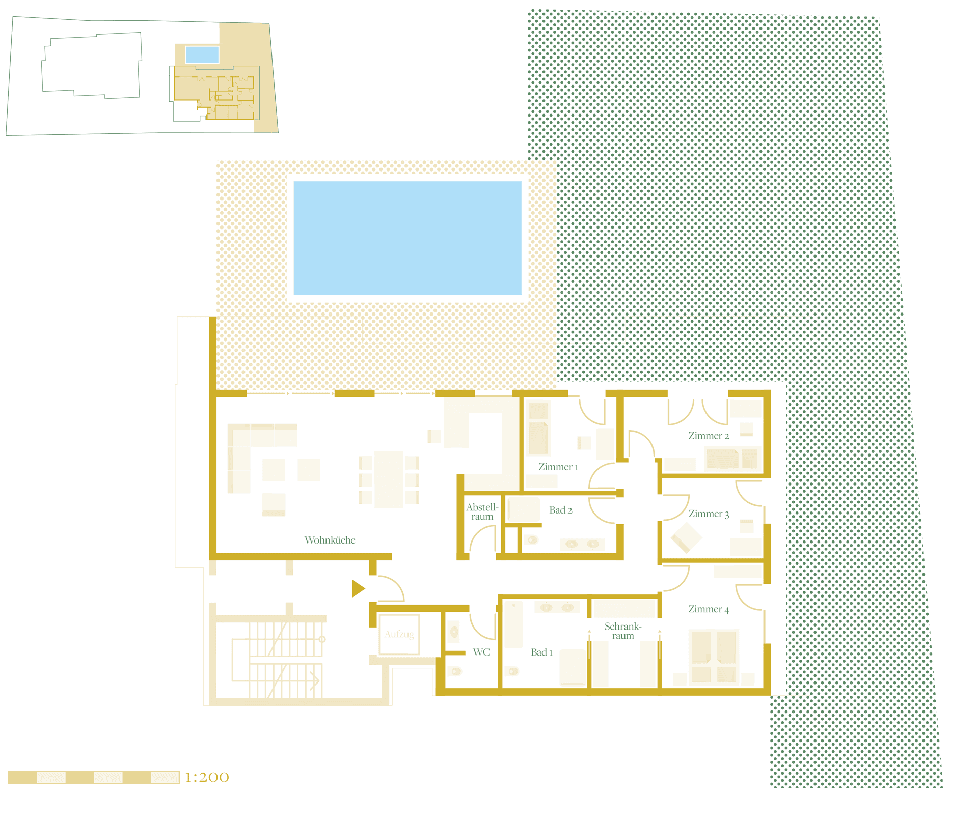Grundriss Top 2.1 — Rebenblick — 5 Zimmer — 150,8 m² — Ground floor