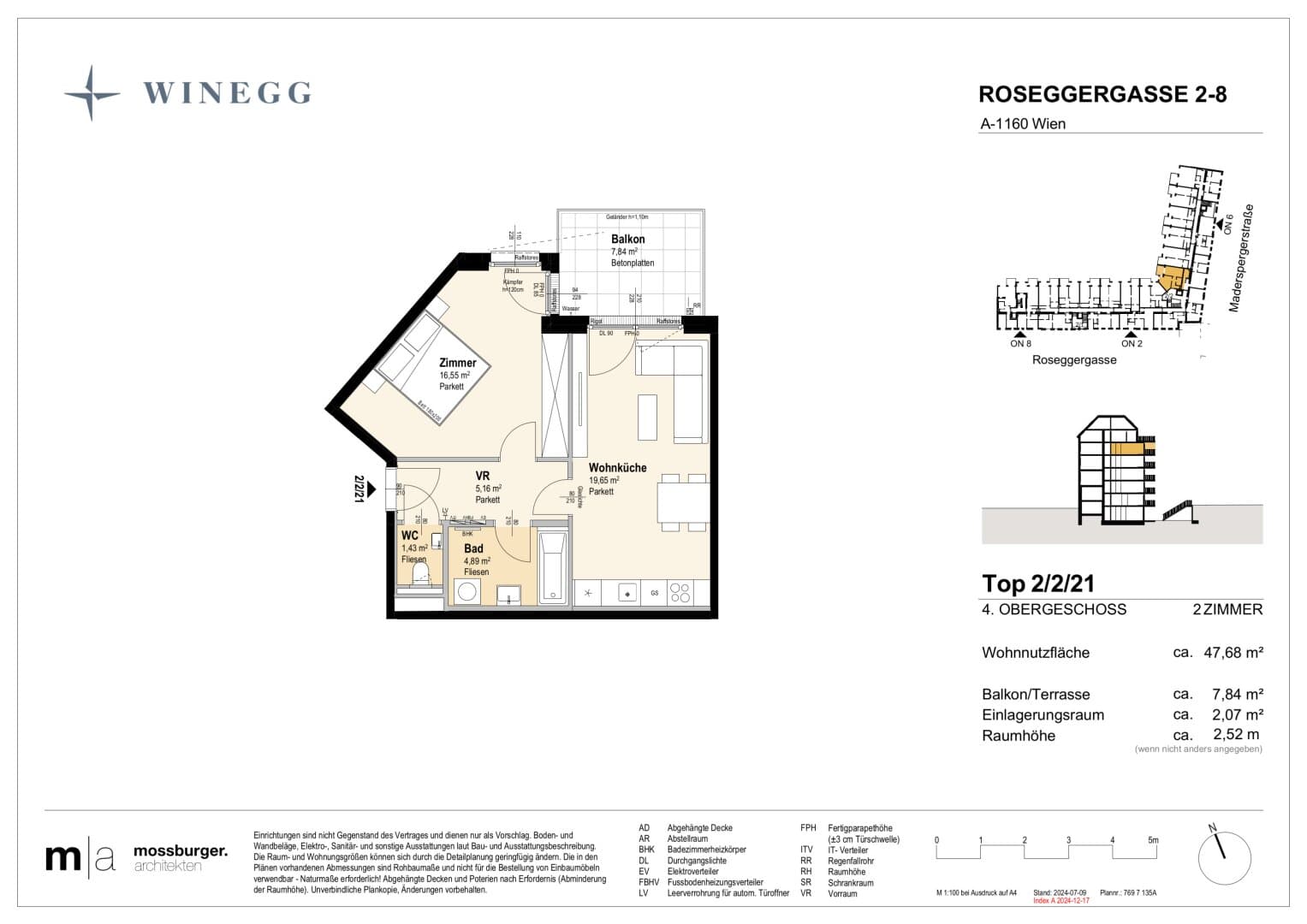 Grundriss Top 2/2/21 — Grand Garden — 2 Zimmer — 47,7 m² — 4th floor
