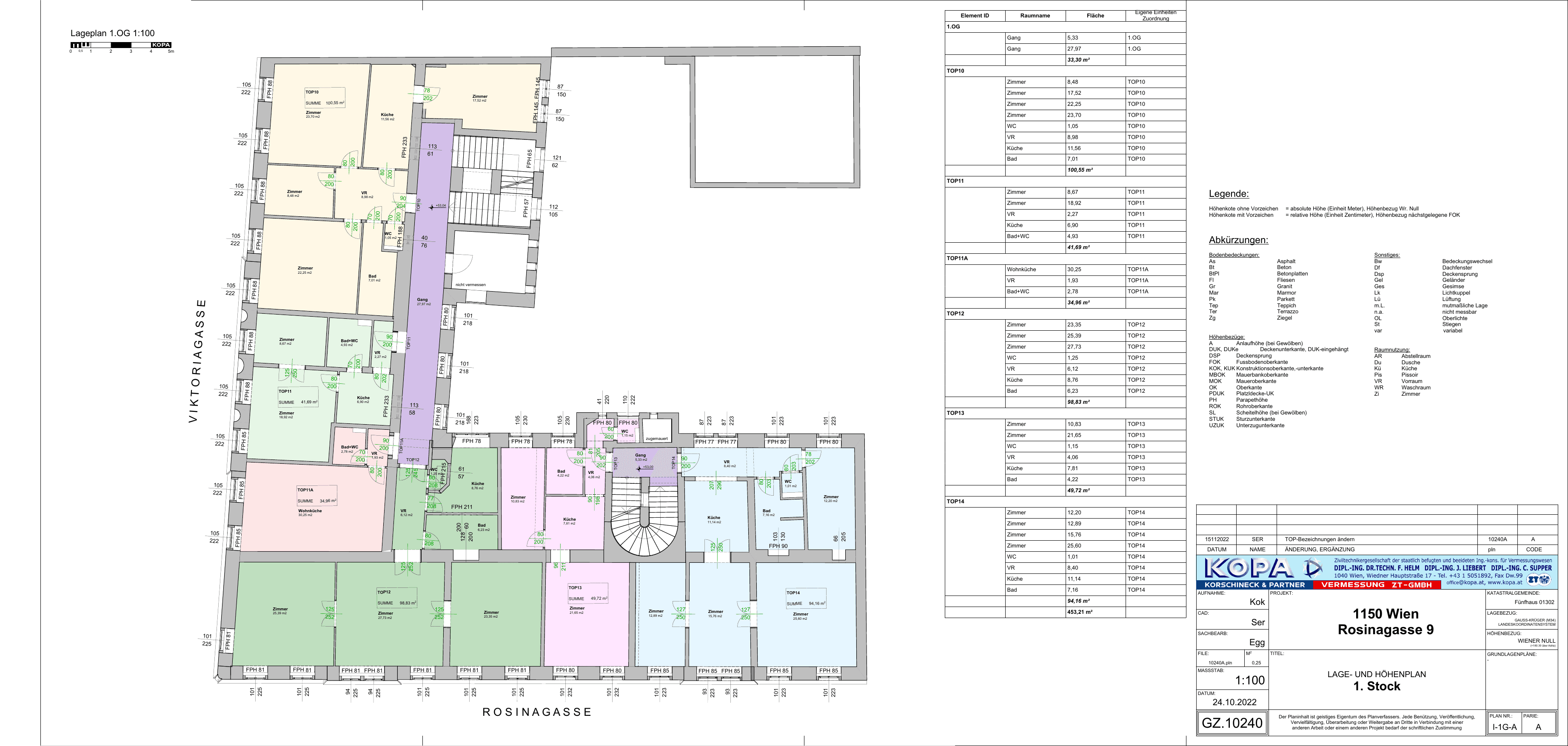 Grundriss Top II-02 — Rose Nine — 3 Zimmer — 69 m² — 1st floor