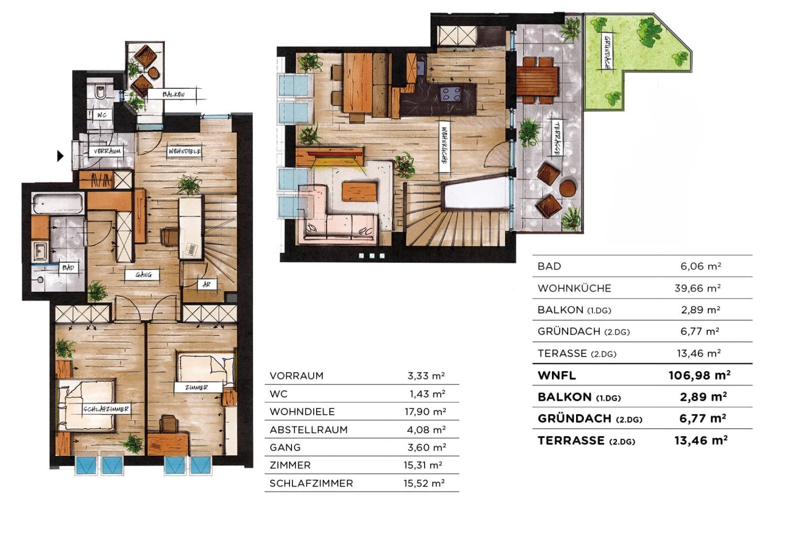 Grundriss Top 20 — soVie — 4 Zimmer — 107 m² — Attic floor