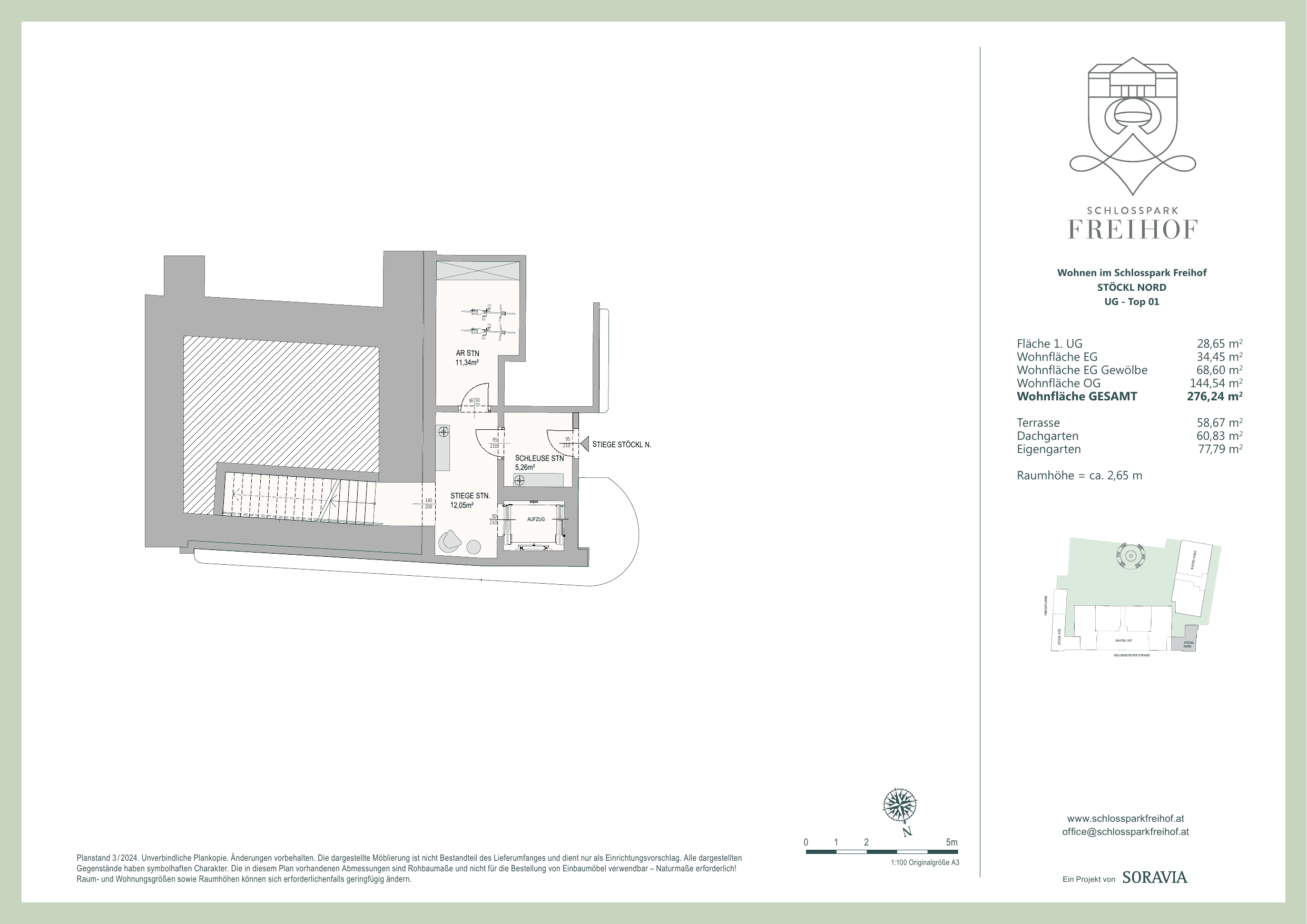 Grundriss Top StöcklNord — Schlosspark Freihof — 4 Zimmer — 276,2 m² — castle