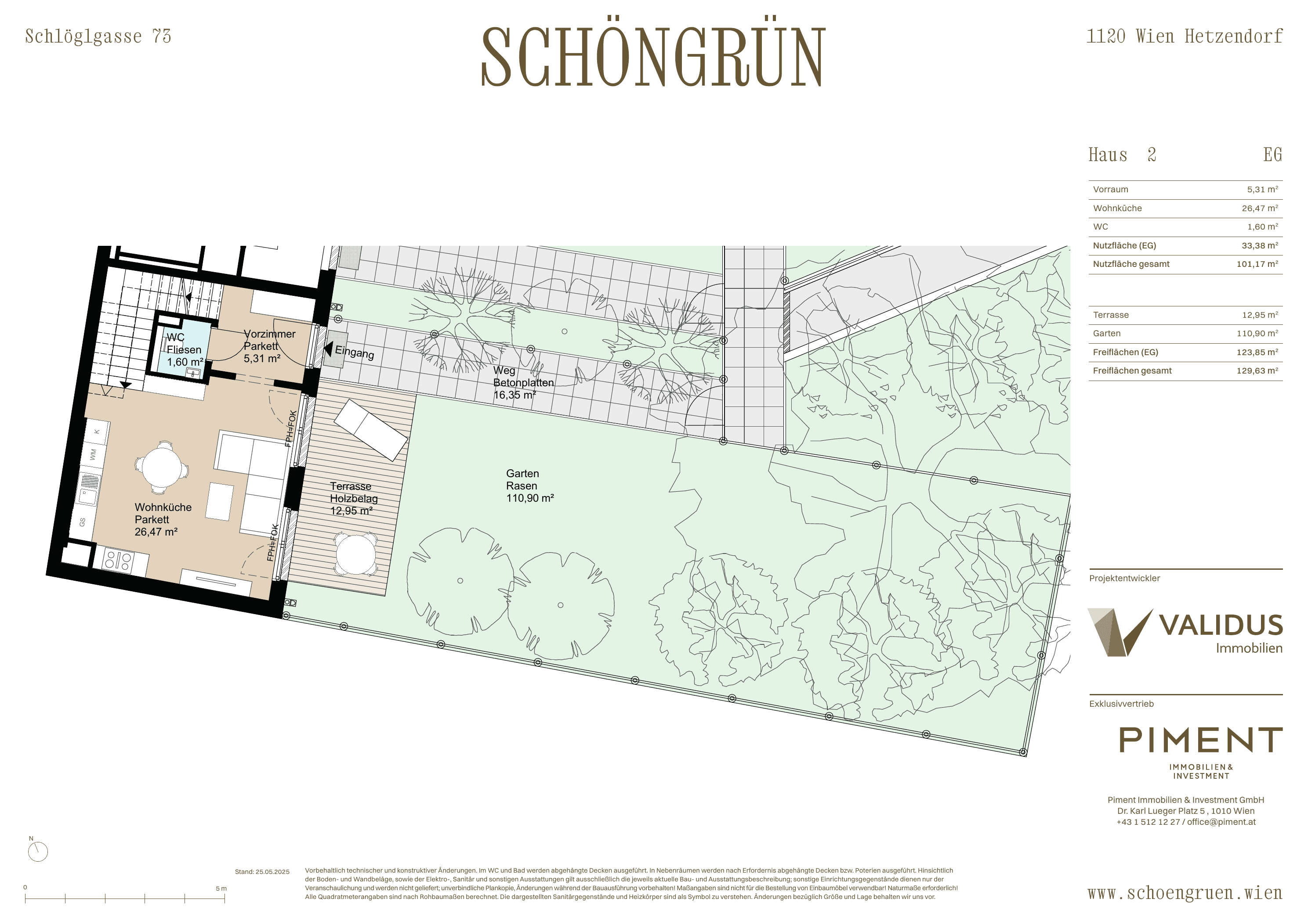 Grundriss Haus 2 — Schöngrün — 2 Zimmer — 101,2 m²