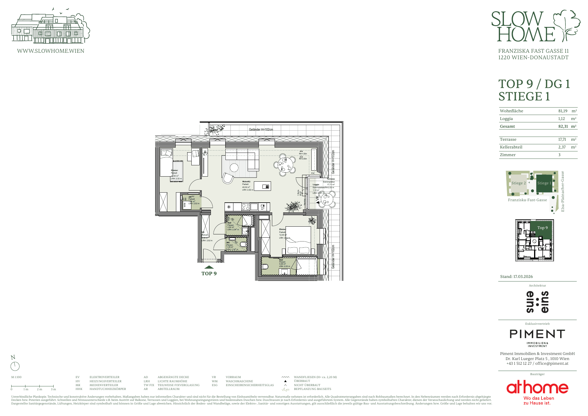 Grundriss Top 1.9 — Slow Home — 3 Zimmer — 81,2 m² — 1st attic floor