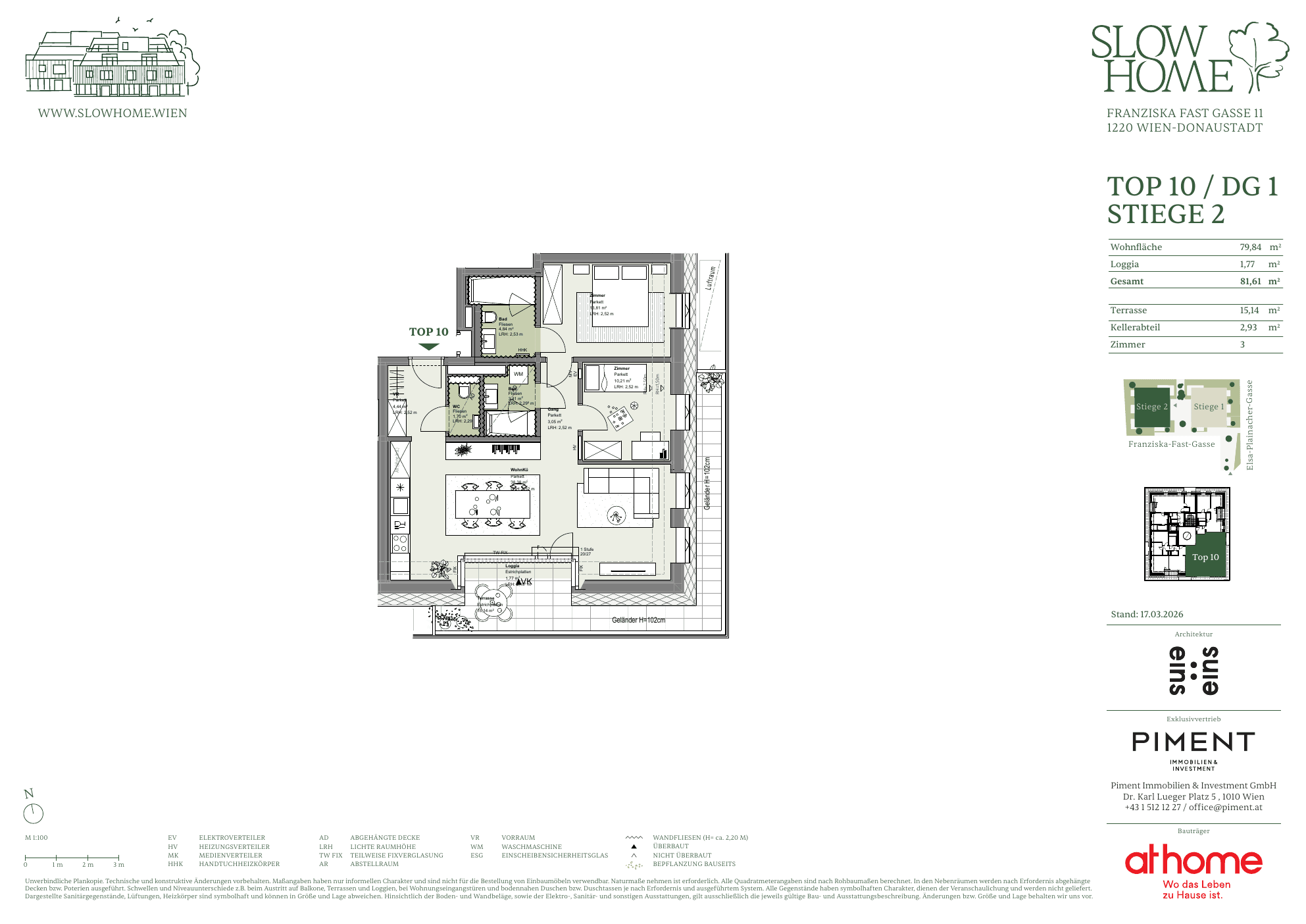 Grundriss Top 2.10 — Slow Home — 3 Zimmer — 79,8 m² — 1st attic floor
