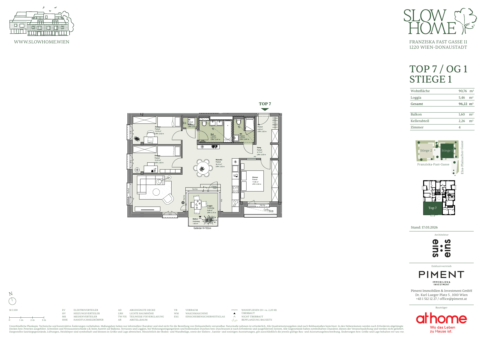 Grundriss Top 1.7 — Slow Home — 4 Zimmer — 90,8 m² — 1st floor