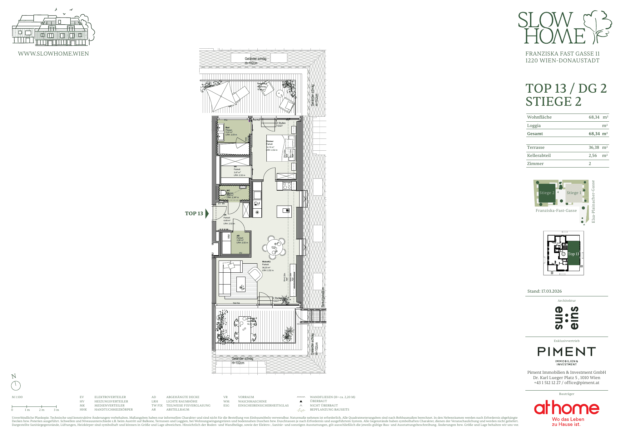 Grundriss Top 2.13 — Slow Home — 2 Zimmer — 68,3 m² — 2nd attic floor