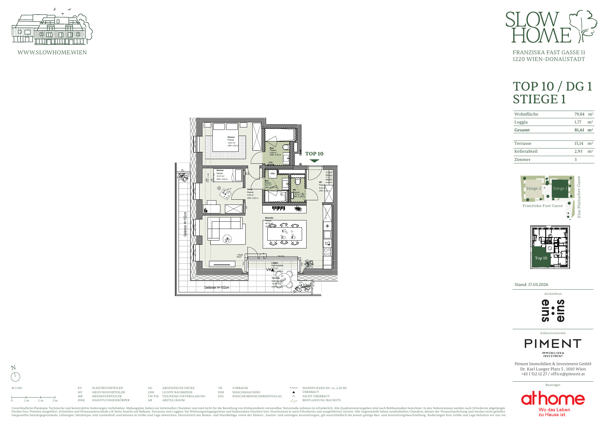 Grundriss Top 1.10 — Slow Home — 3 Zimmer — 89,8 m² — 1st attic floor