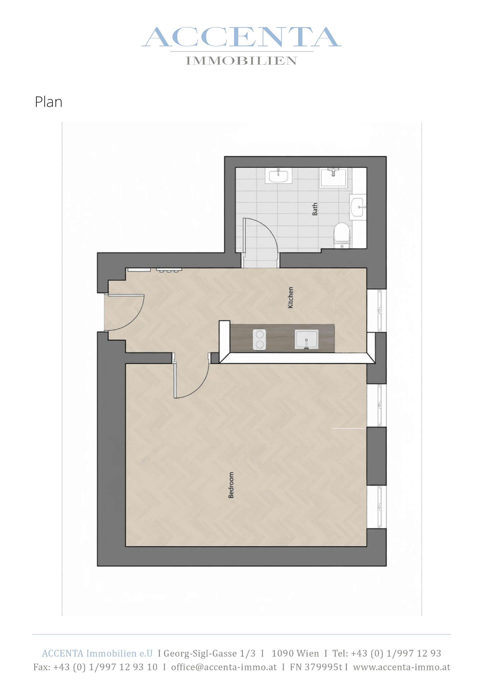 Grundriss Top 30 — Stuwerstraße 60 — 1 Zimmer — 35,1 m² — 2nd floor