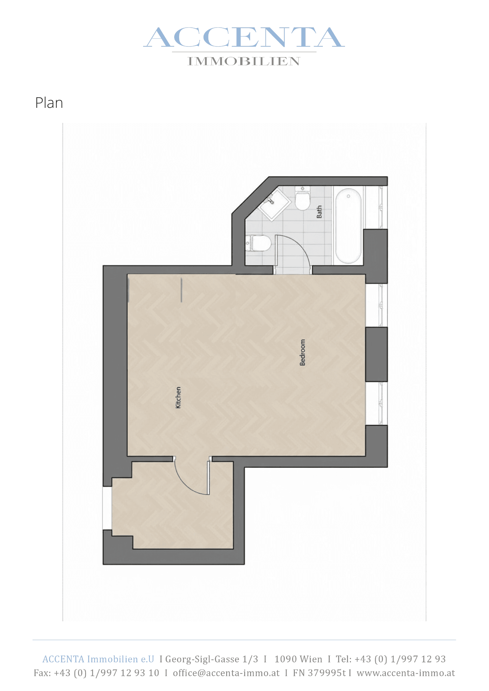 Grundriss Top 29 — Stuwerstraße 60 — 1 Zimmer — 30,1 m² — 2nd floor