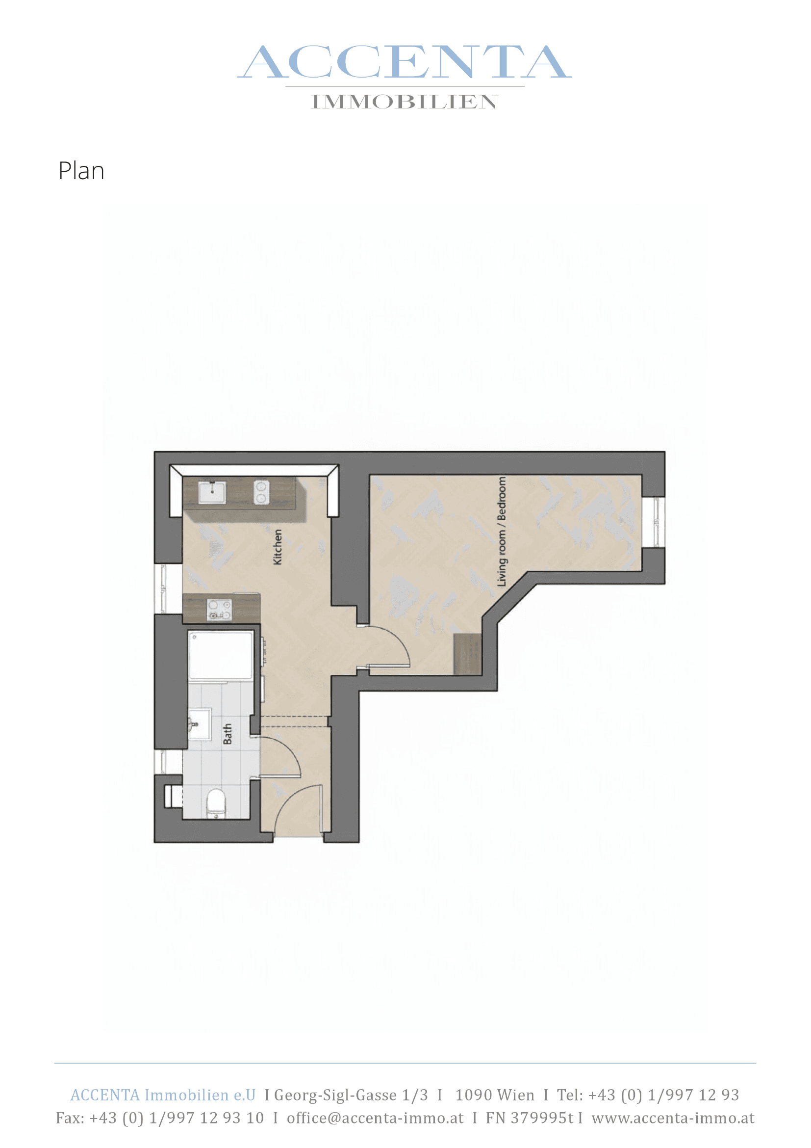Grundriss Top 28 — Stuwerstraße 60 — 2 Zimmer — 32,2 m² — 2nd floor