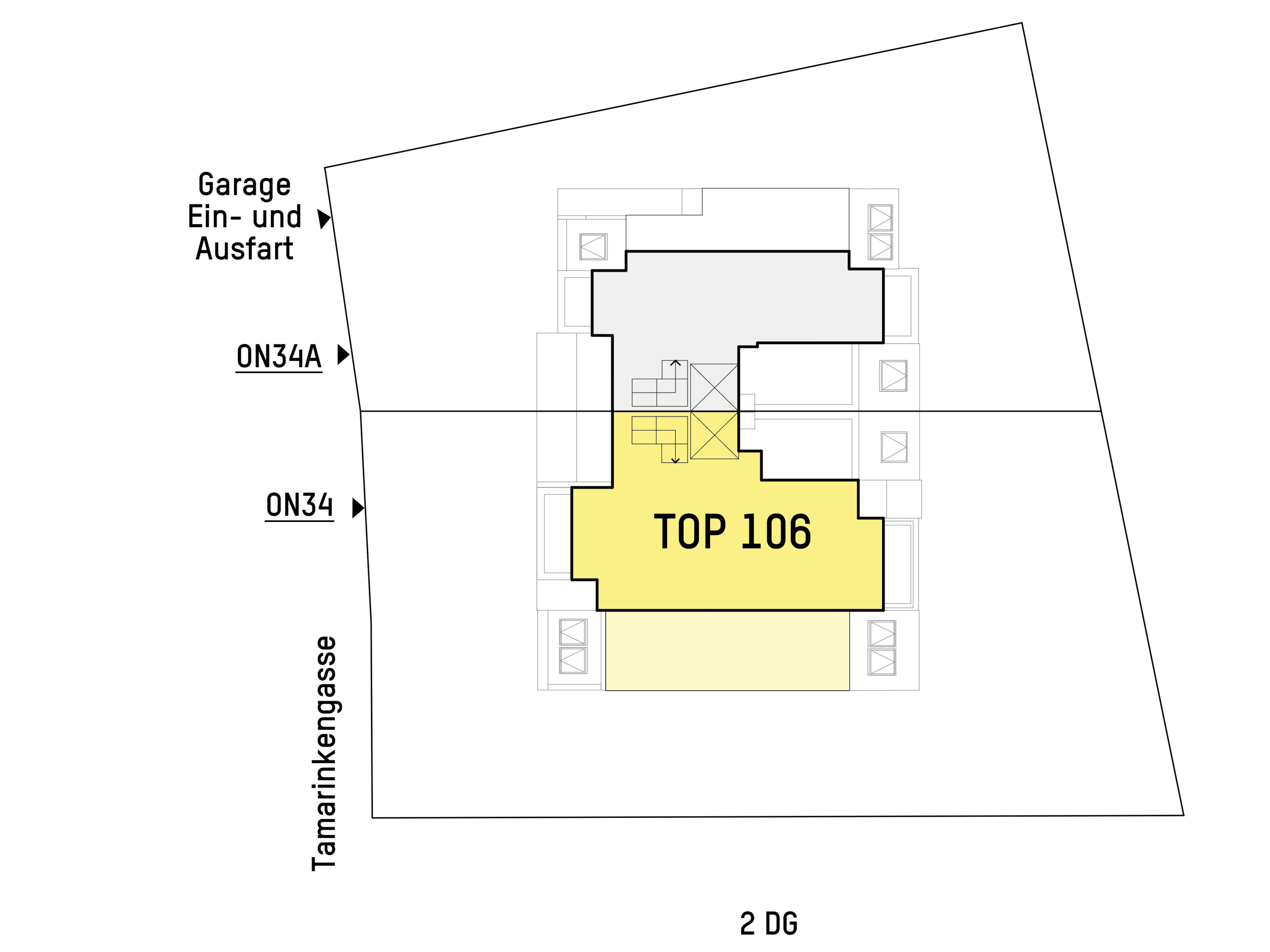 Grundriss TOP 1.06 — Tamariskengasse 34 — 4 Zimmer — 137 m² — 2nd attic floor — Grundriss 3/3