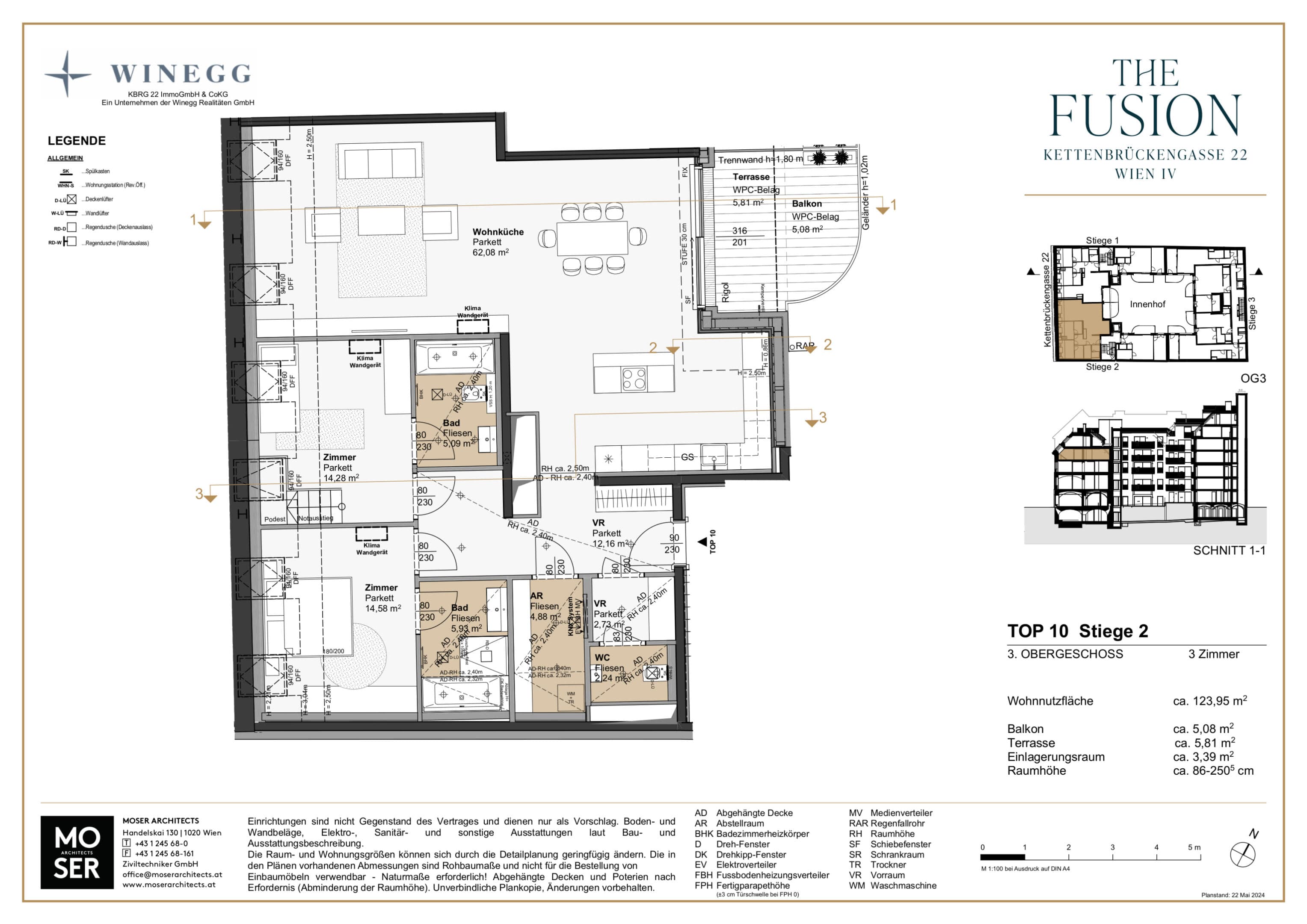 Grundriss Top 2/10 — THE FUSION by WINEGG — 3 Zimmer — 124,4 m² — 1st attic floor