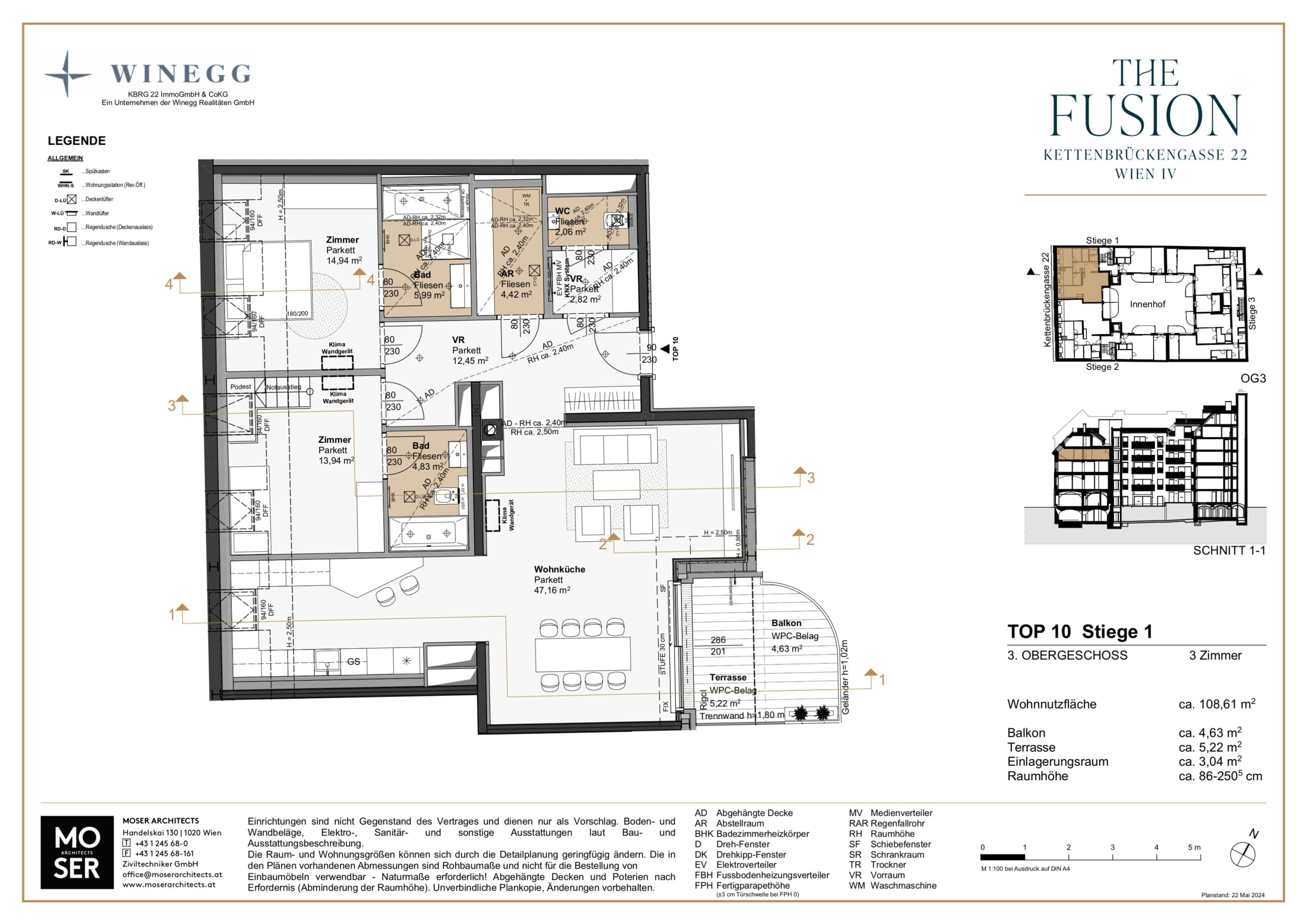 Grundriss Top 1/10 — THE FUSION by WINEGG — 3 Zimmer — 109,2 m² — 1st attic floor