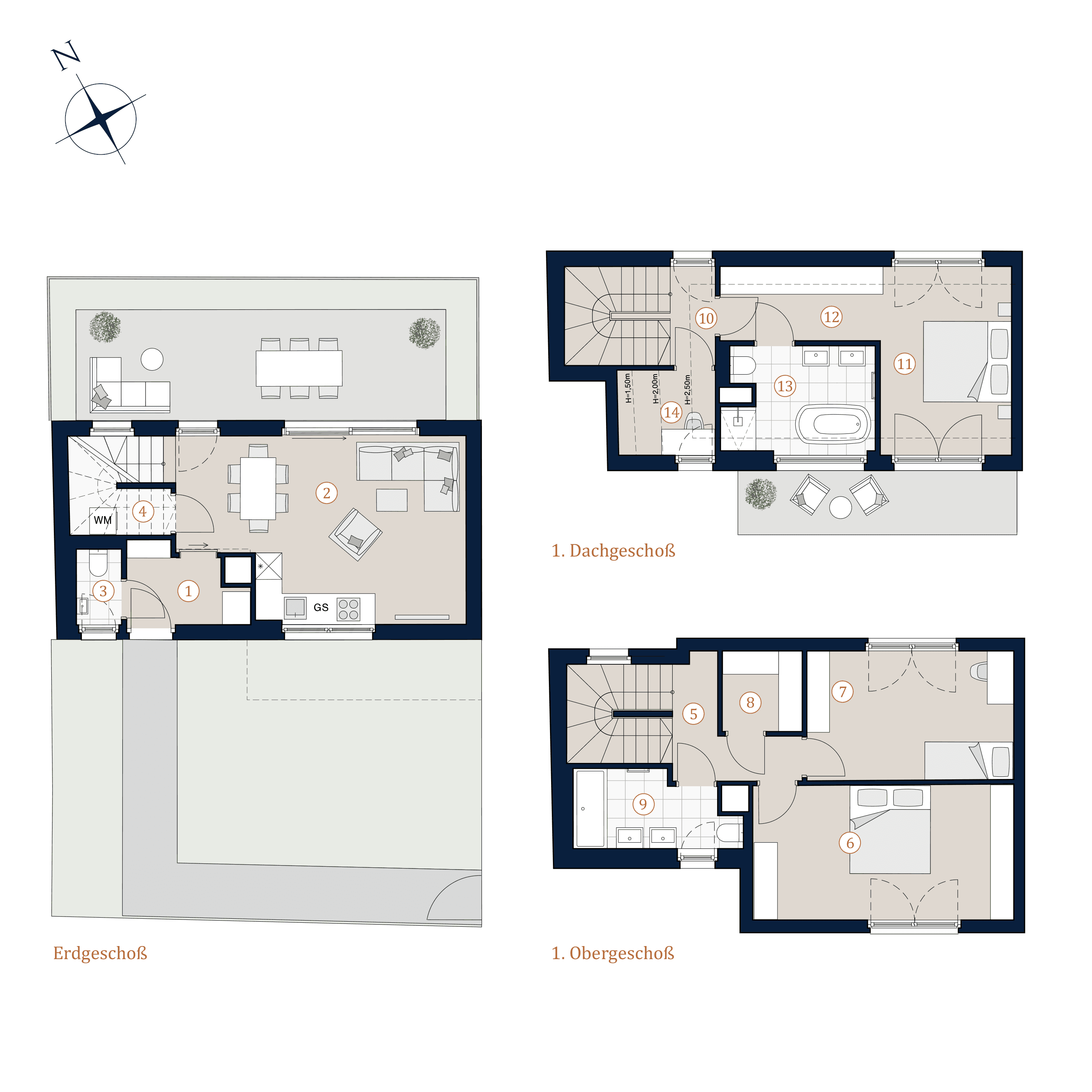Grundriss Top 3/01 — The Liberty — 4 Zimmer — 116,1 m² — Ground floor