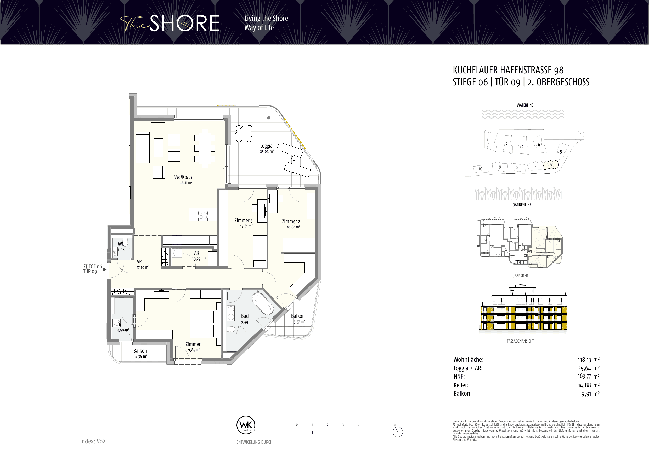 Grundriss Top 06-9 — The Shore — 4 Zimmer — 138,1 m² — 2nd floor — Outdoor 35.48 m²