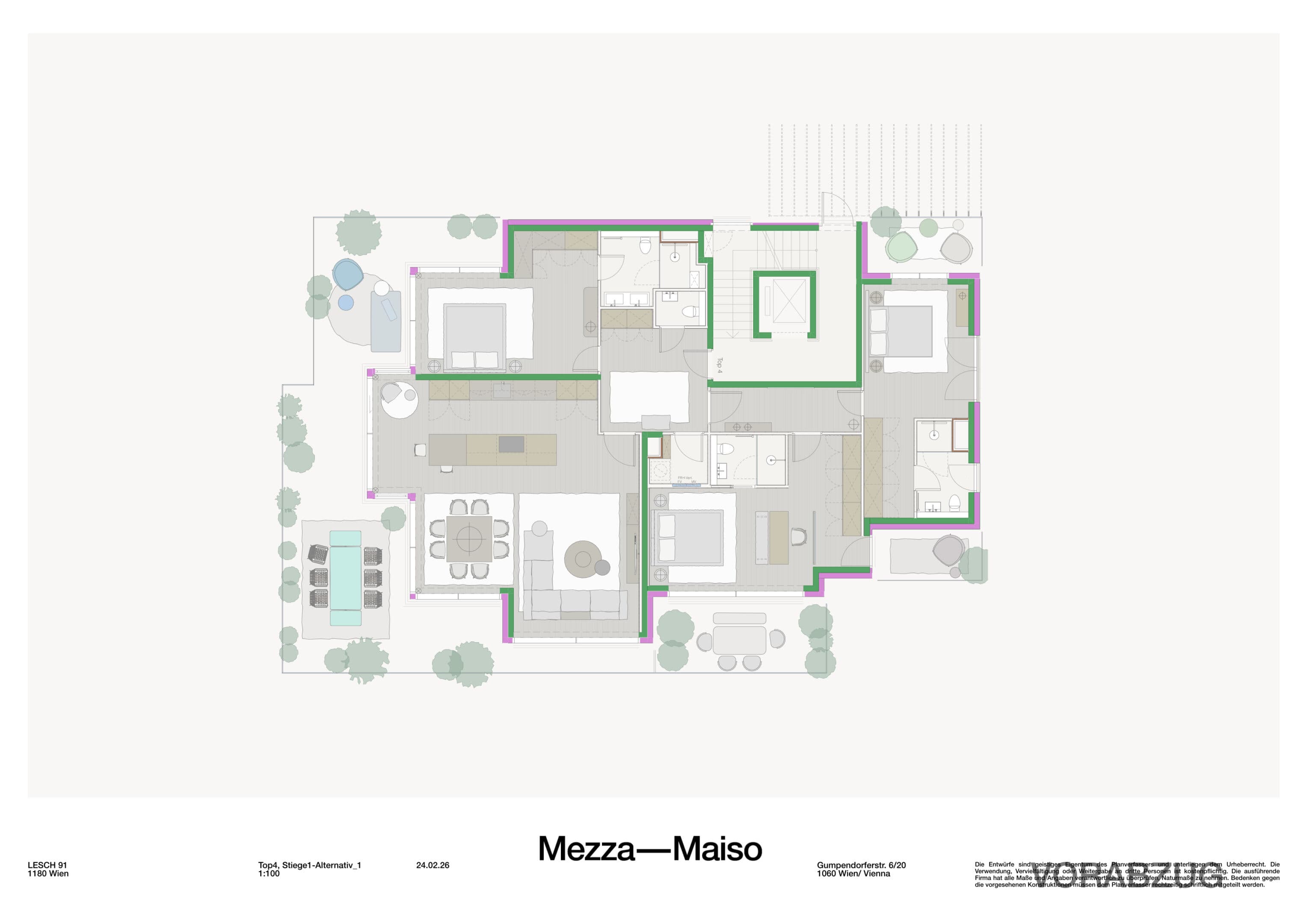 Grundriss Top 1/4 — The Superior — 2 Zimmer — 99,4 m² — 1st attic floor — Grundriss 3/3