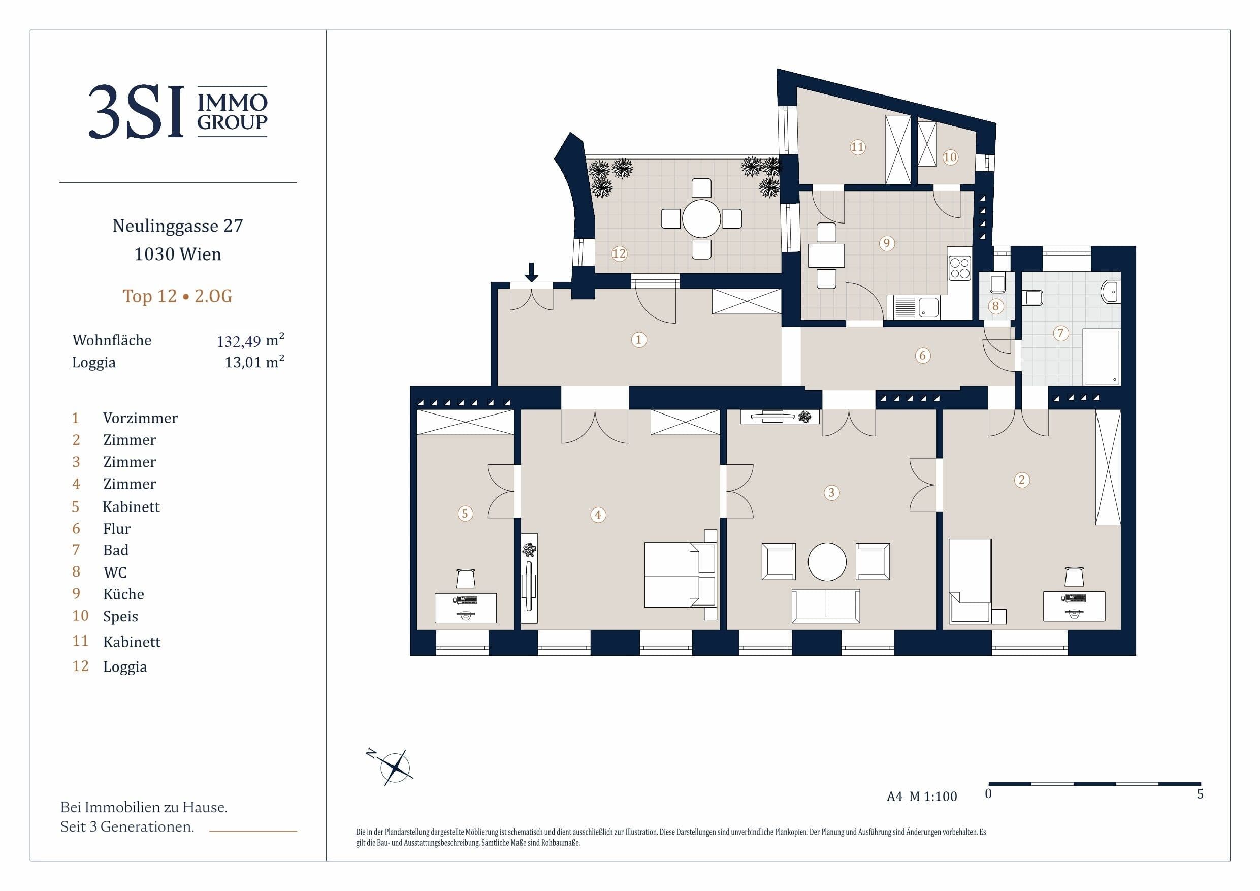 Grundriss Top 12 — The TAILORED — 5 Zimmer — 132,5 m² — 2nd floor
