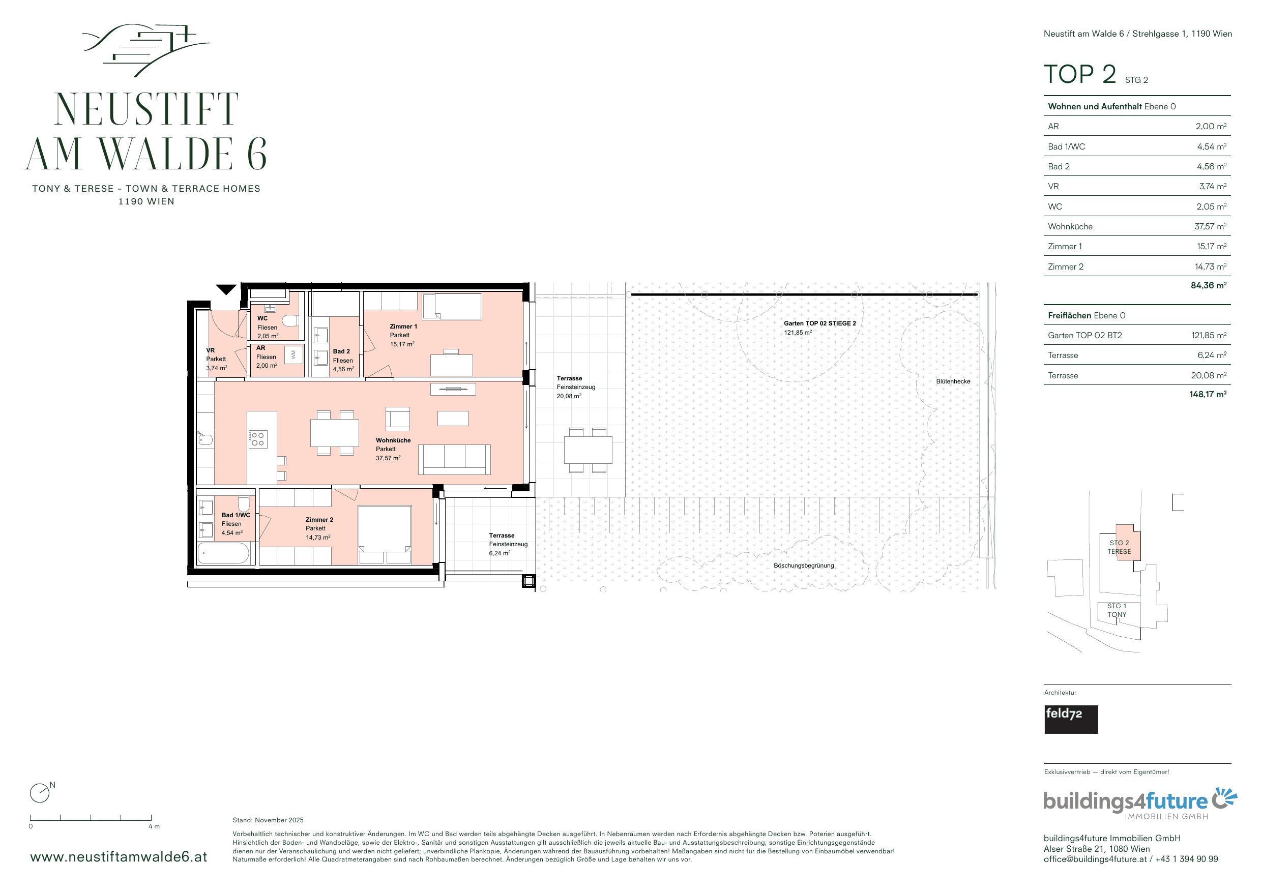 Grundriss Top 2.2 — Tony & Terese — 3 Zimmer — 84,4 m² — Ground floor