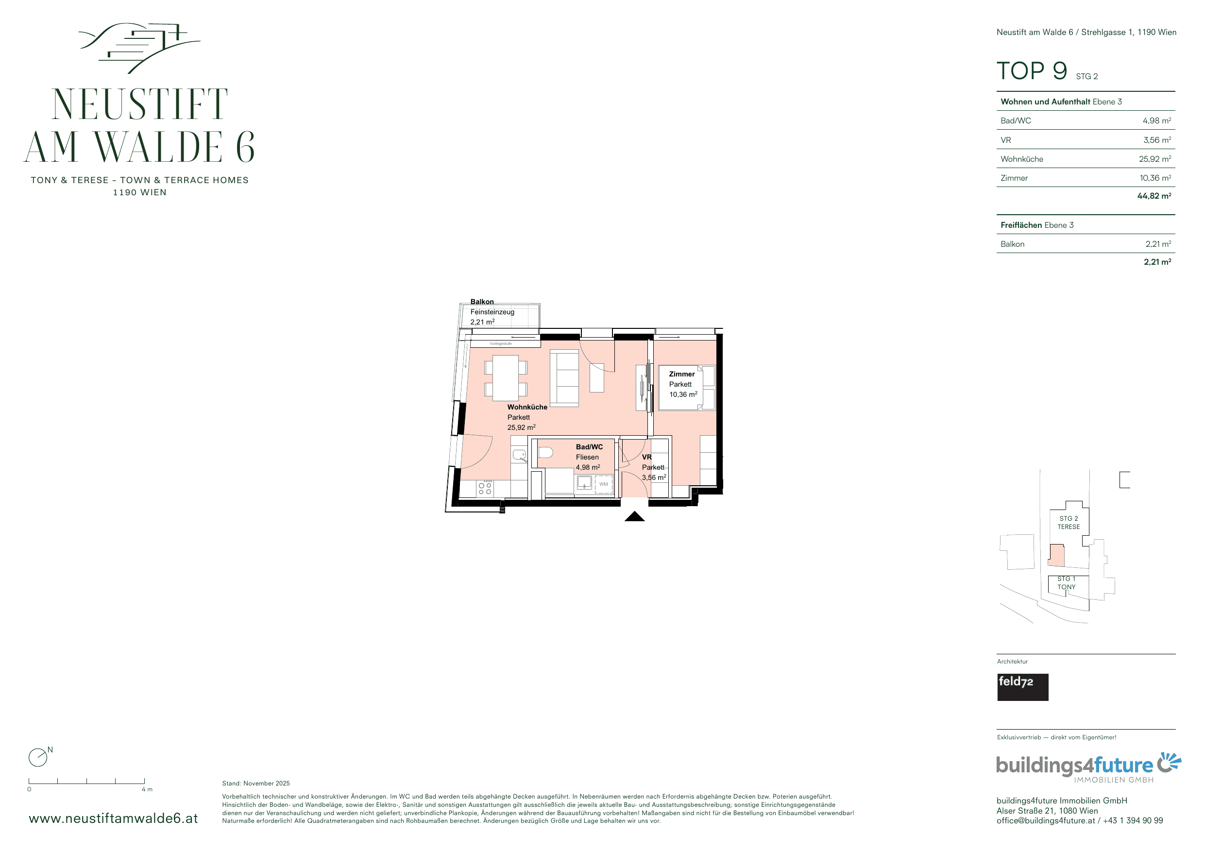 Grundriss Top 2.9 — Tony & Terese — 2 Zimmer — 44,8 m² — 3rd floor