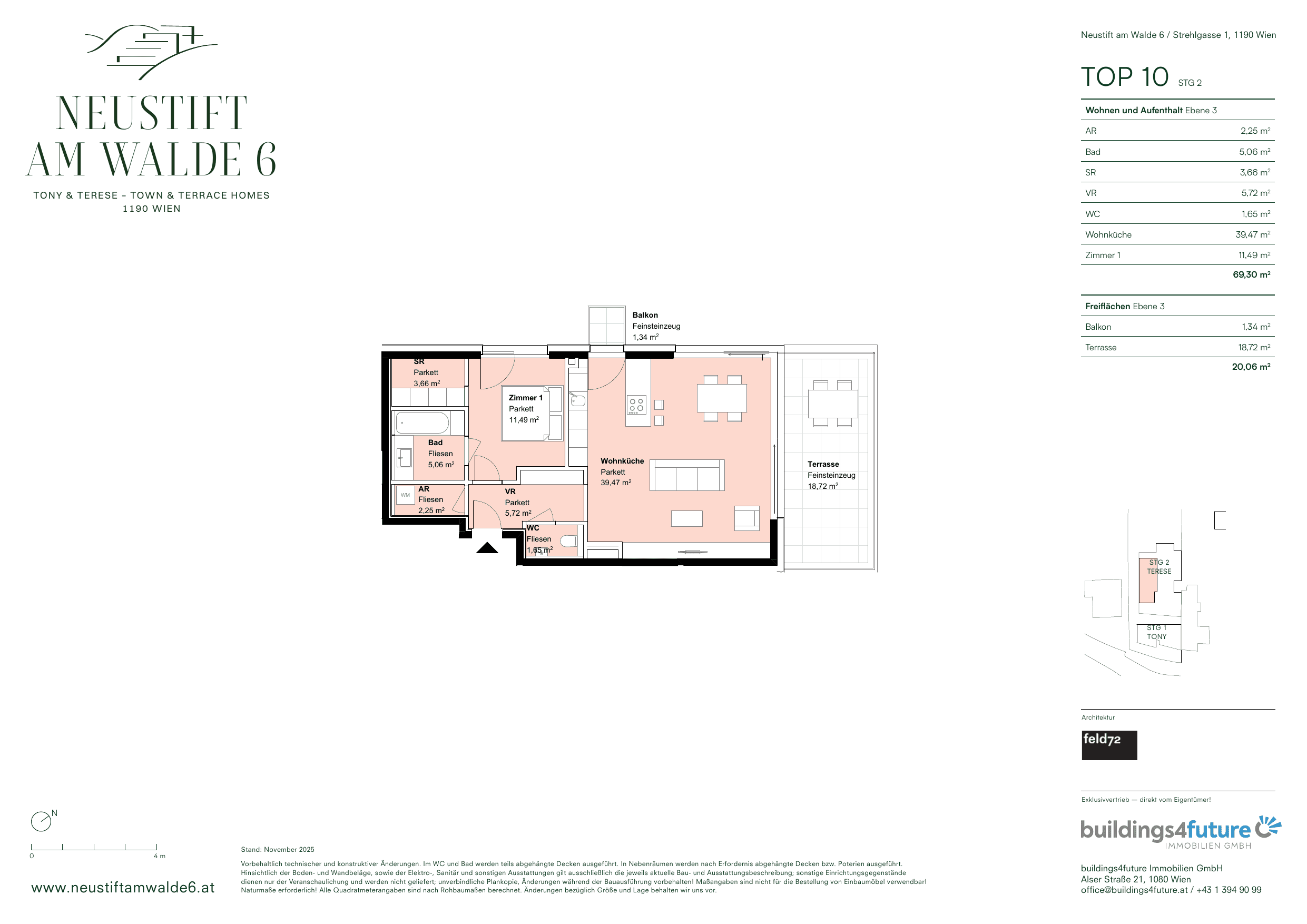 Grundriss Top 2.10 — Tony & Terese — 2 Zimmer — 69,3 m² — 3rd floor