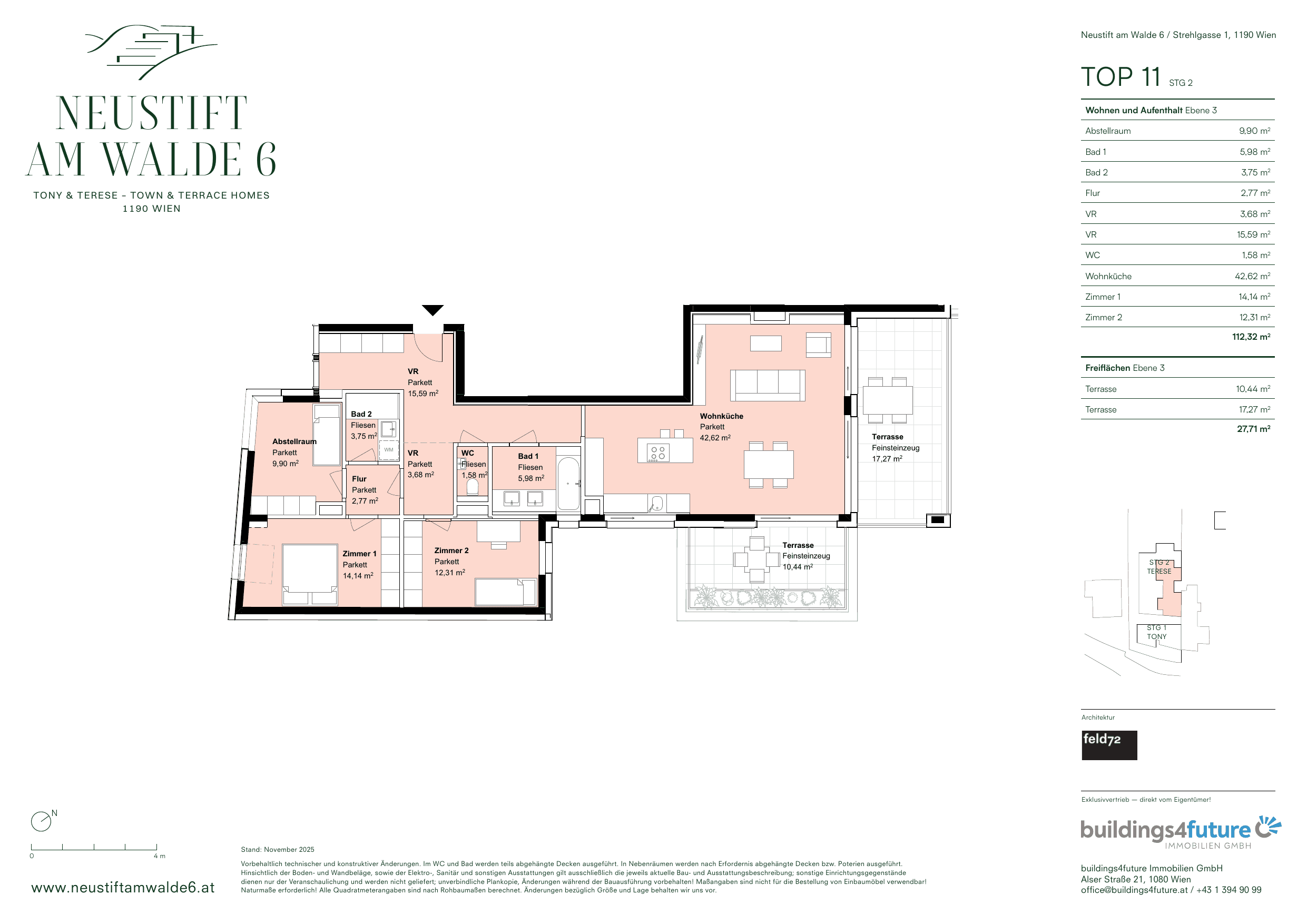 Grundriss Top 2.11 — Tony & Terese — 3 Zimmer — 112,3 m² — 3rd floor